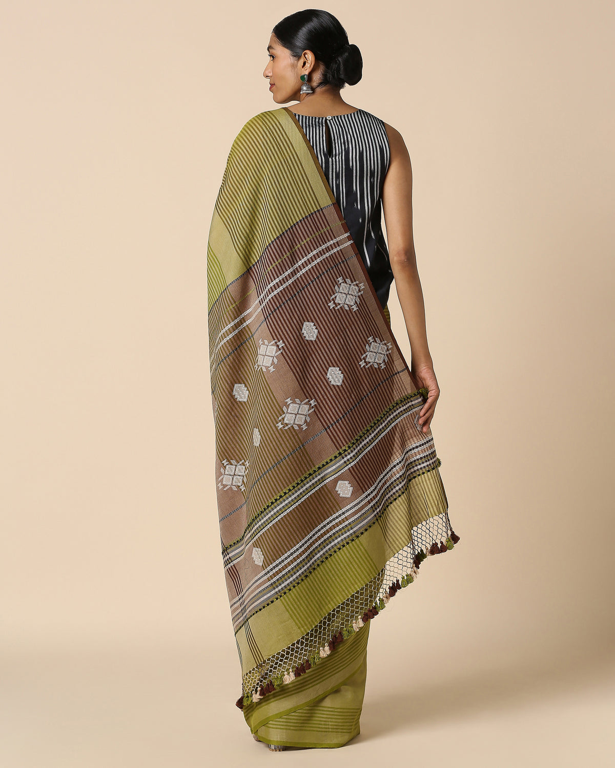Nartan Bhujodi Extra Weft Cotton Saree