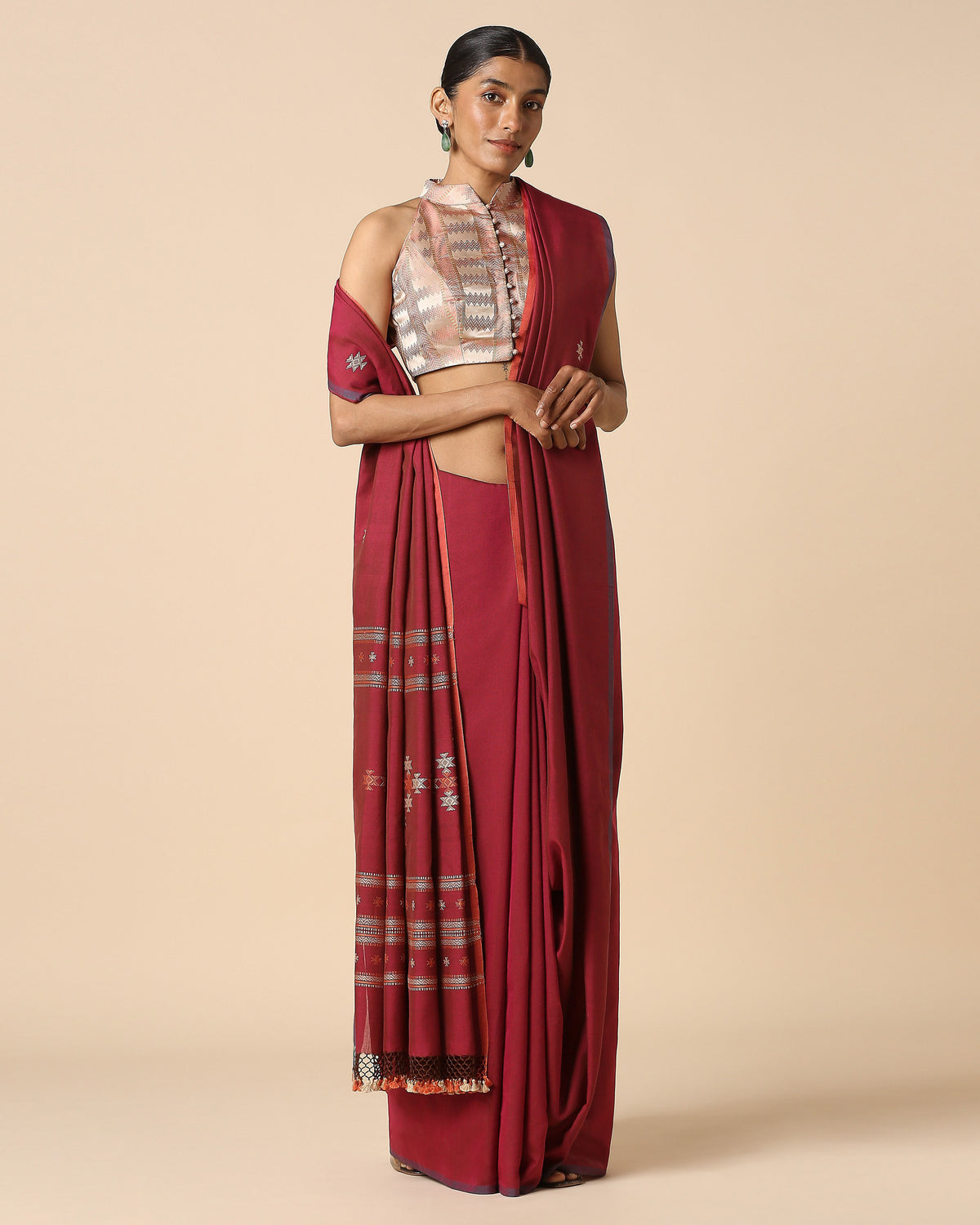 Tarala Bhujodi Extra Weft Cotton Saree
