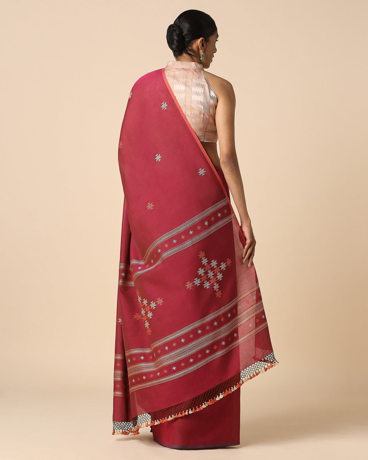 Tarala Bhujodi Extra Weft Cotton Saree