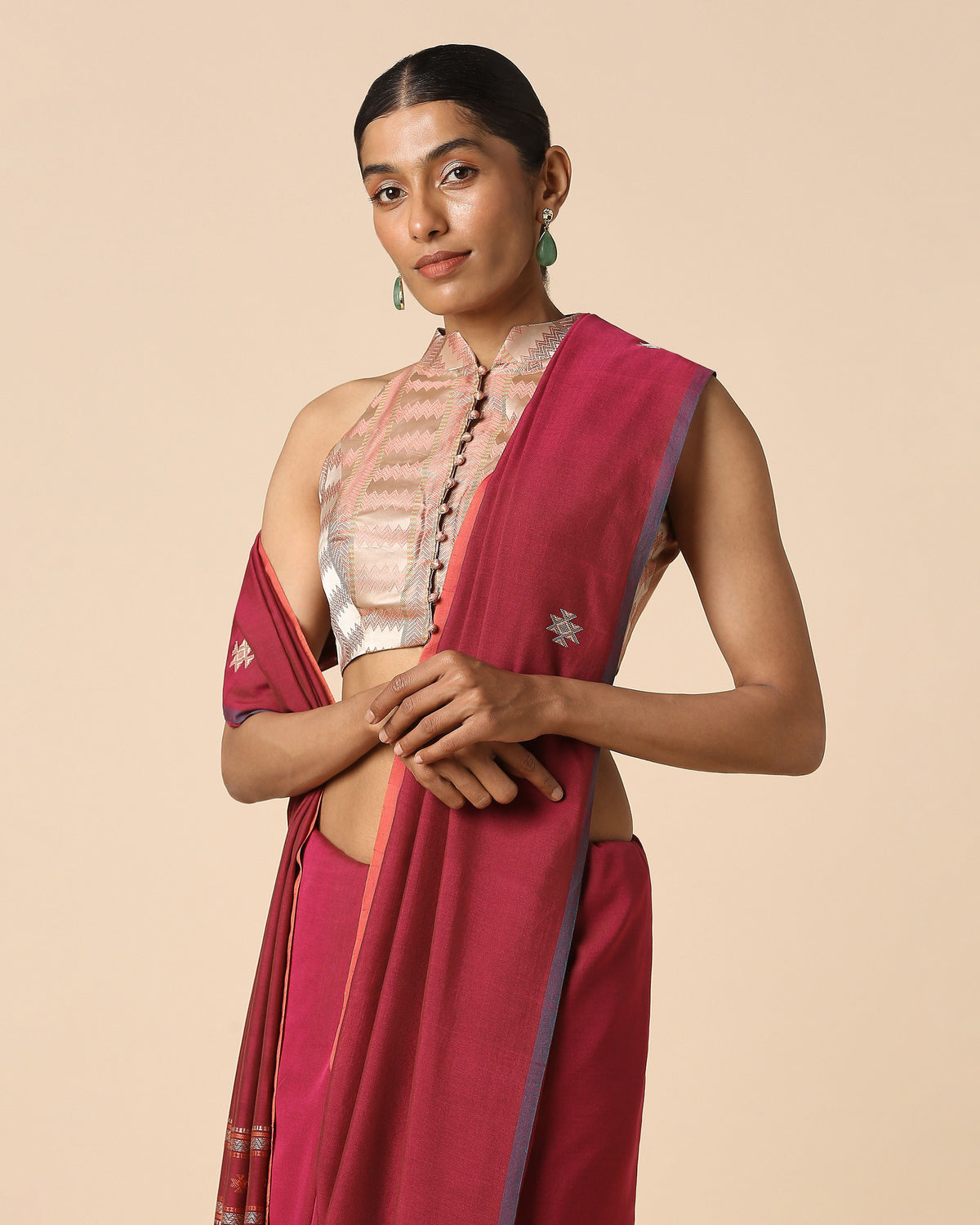 Tarala Bhujodi Extra Weft Cotton Saree