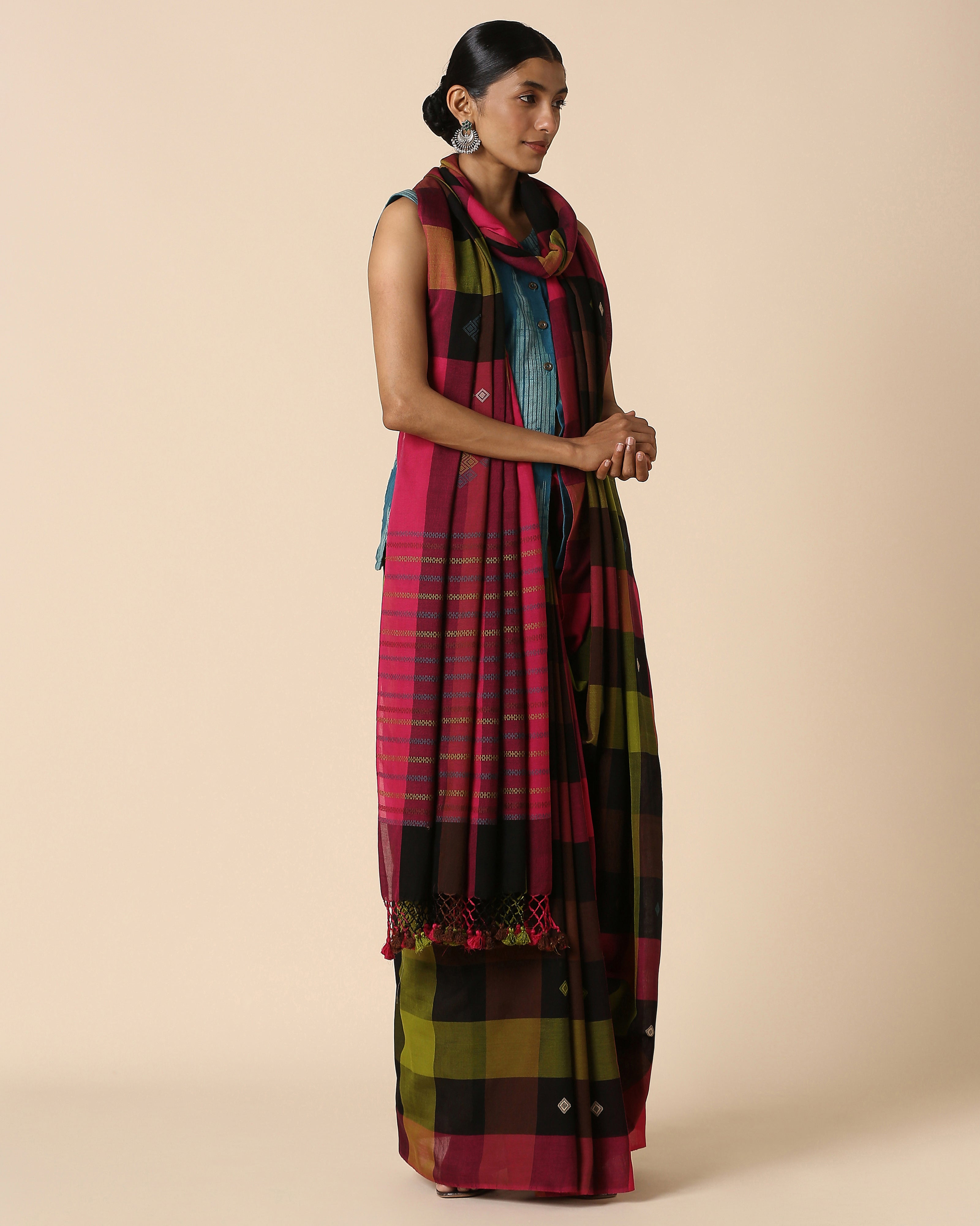 Ruhar Bhujodi Extra Weft Cotton Saree