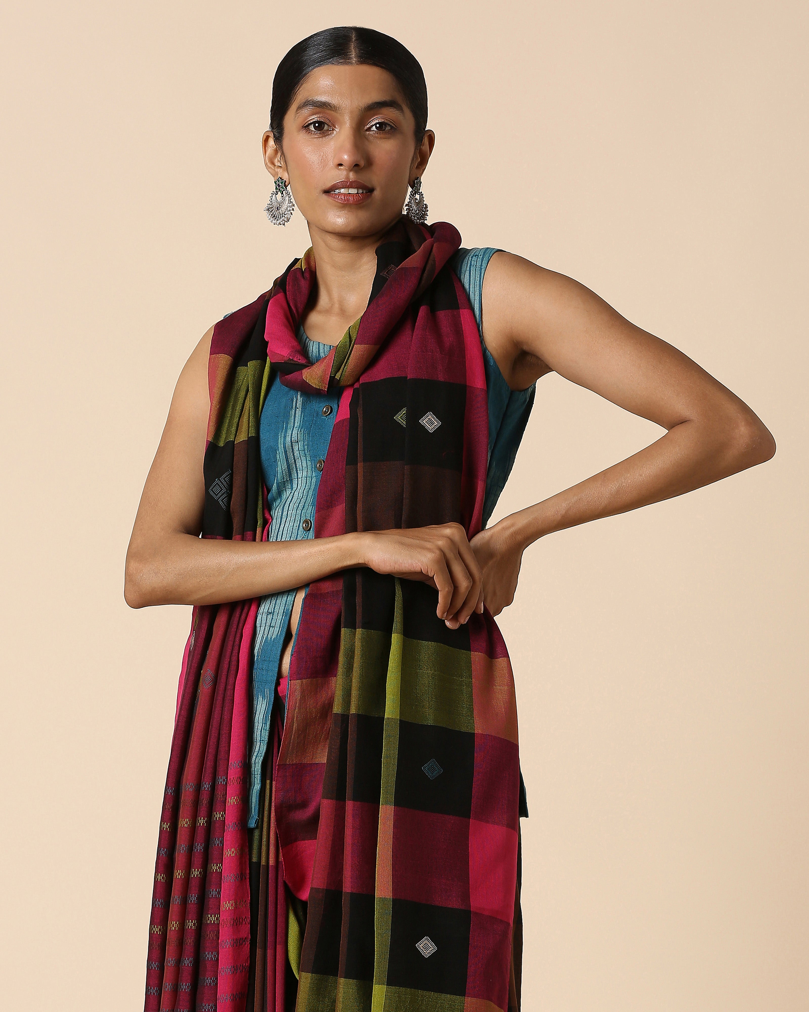 Ruhar Bhujodi Extra Weft Cotton Saree
