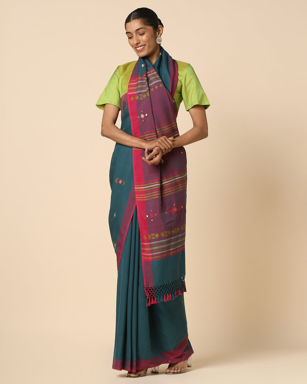 Antara Bhujodi Extra Weft Cotton Saree