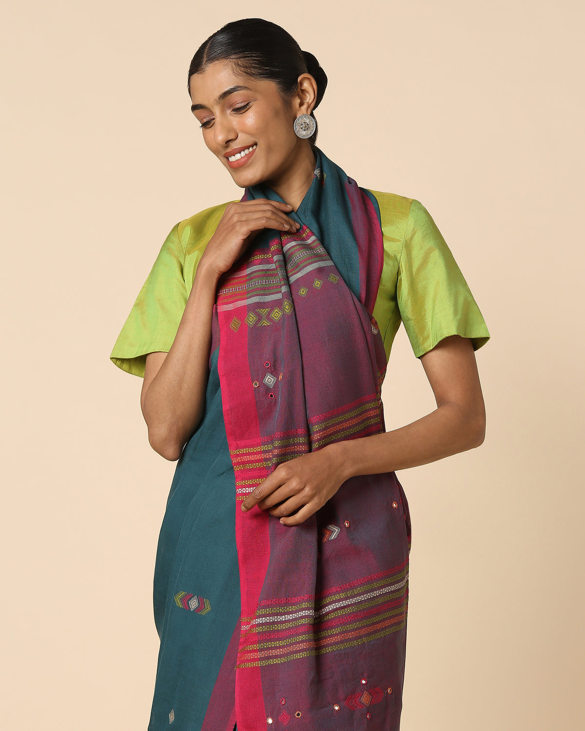 Antara Bhujodi Extra Weft Cotton Saree