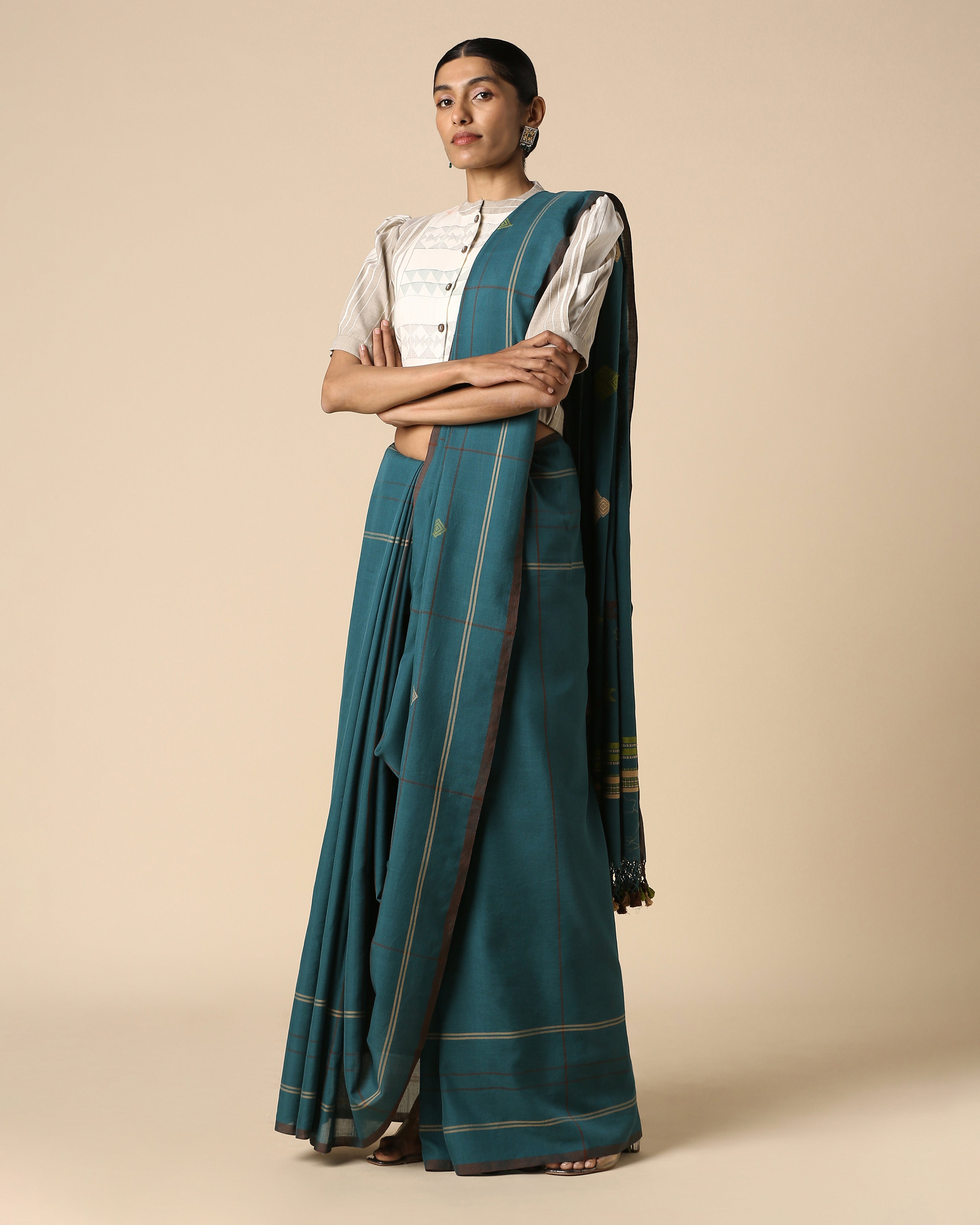 Rushma Bhujodi Extra Weft Cotton Saree