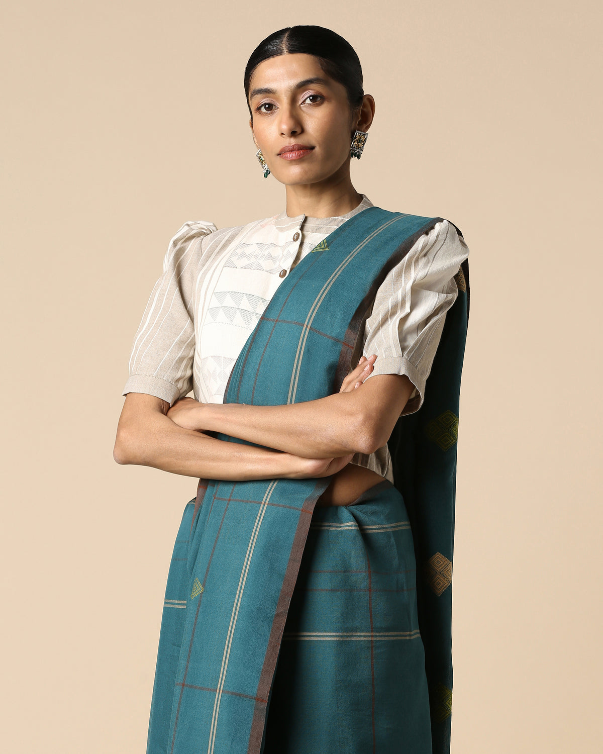 Rushma Bhujodi Extra Weft Cotton Saree