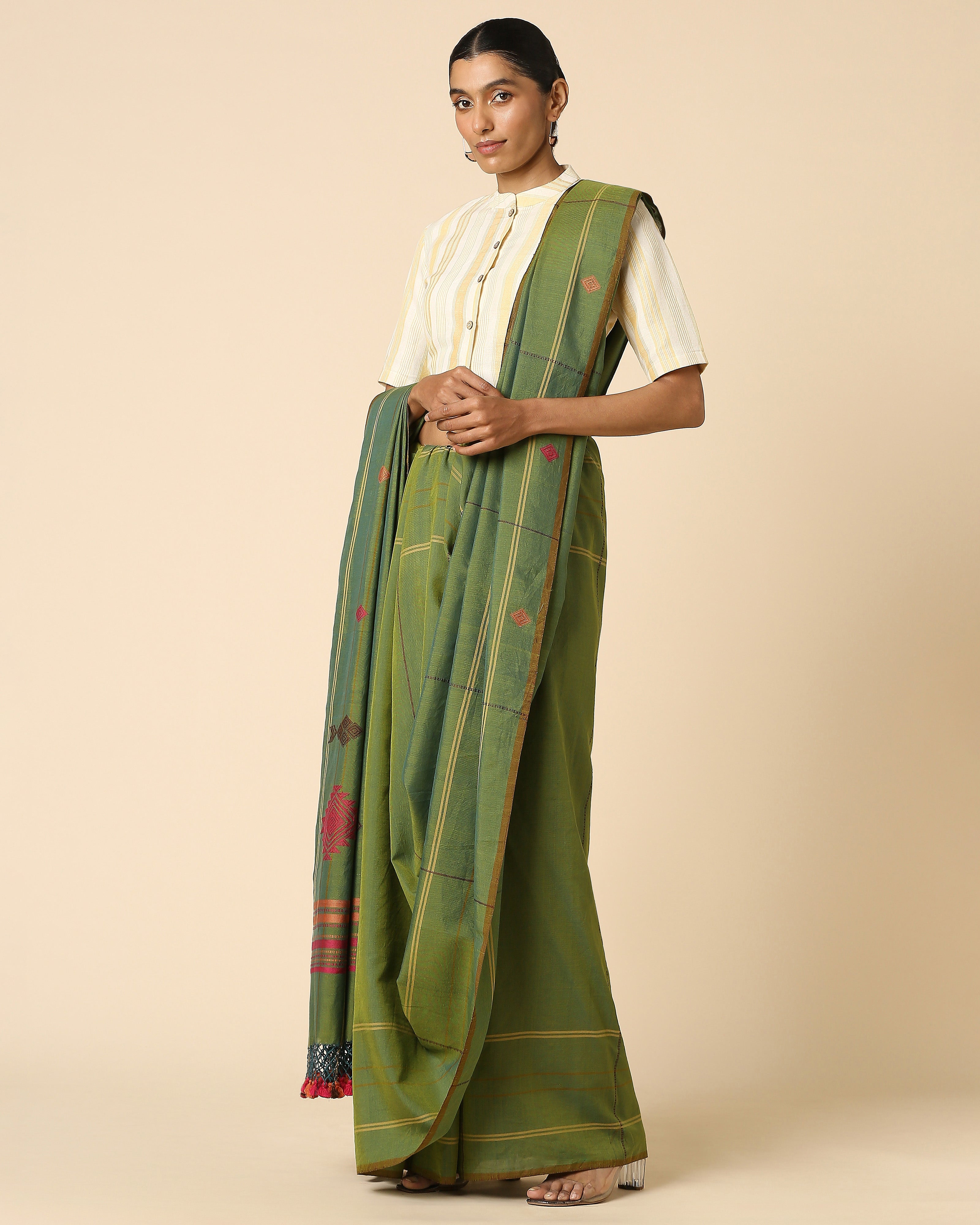 Rushma Bhujodi Extra Weft Cotton Saree
