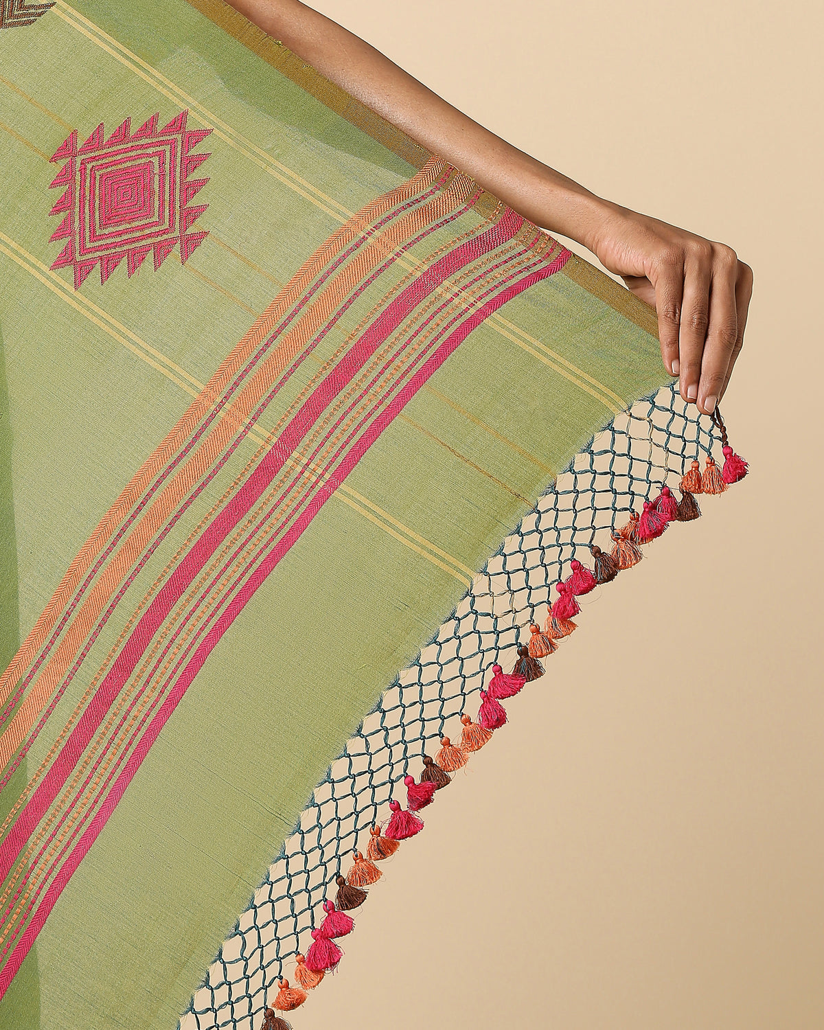 Rushma Bhujodi Extra Weft Cotton Saree