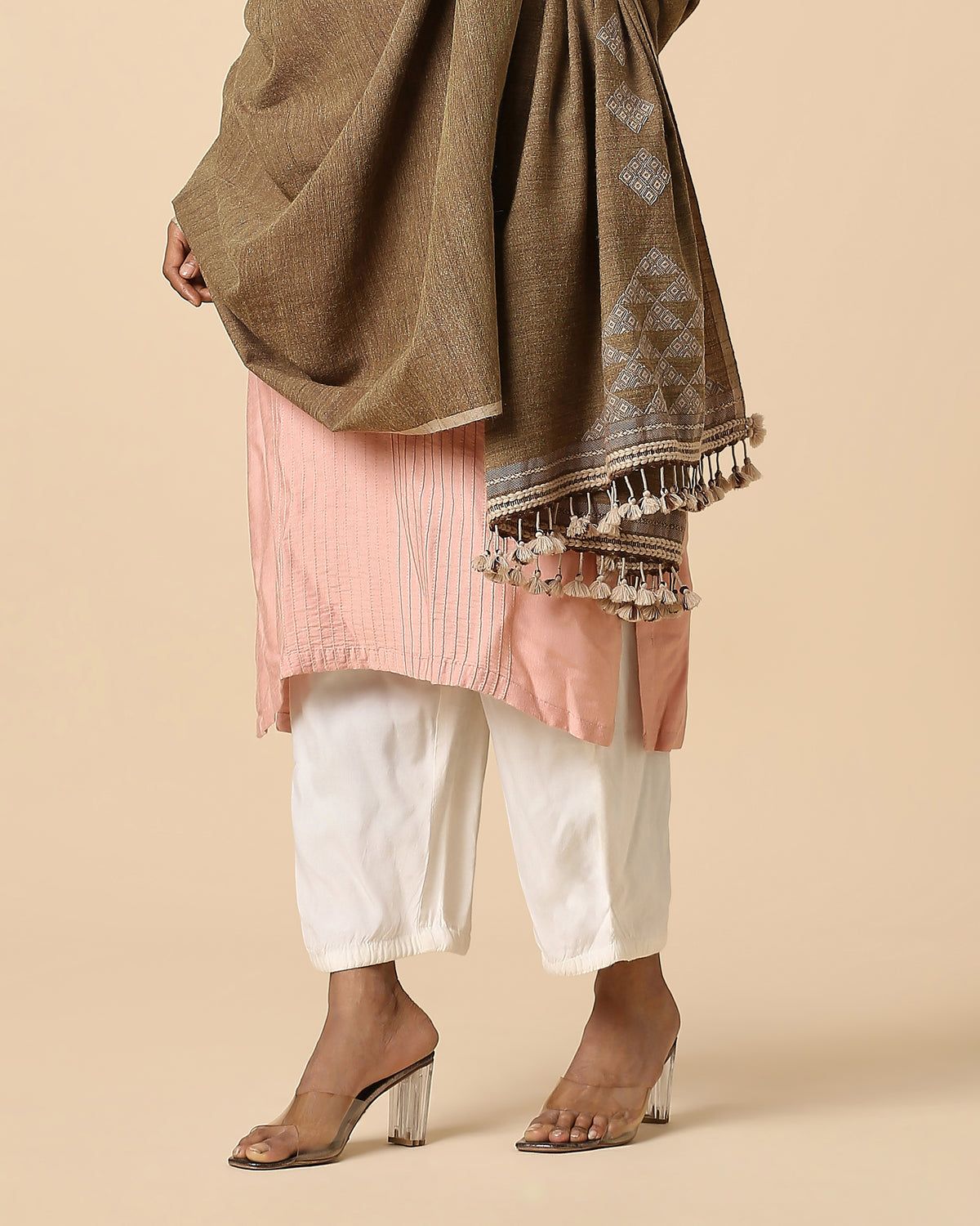Aaisha Bhujodi Extra Weft Wool Silk Shawl