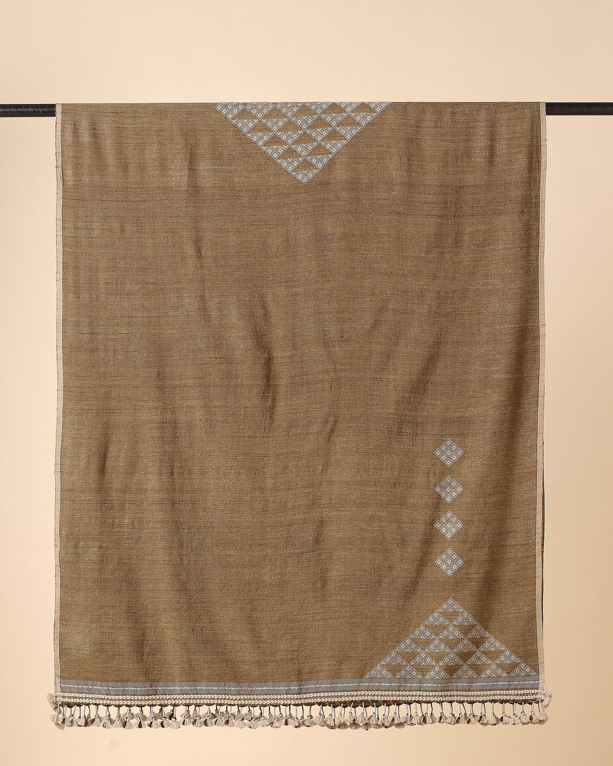 Aaisha Bhujodi Extra Weft Wool Silk Shawl