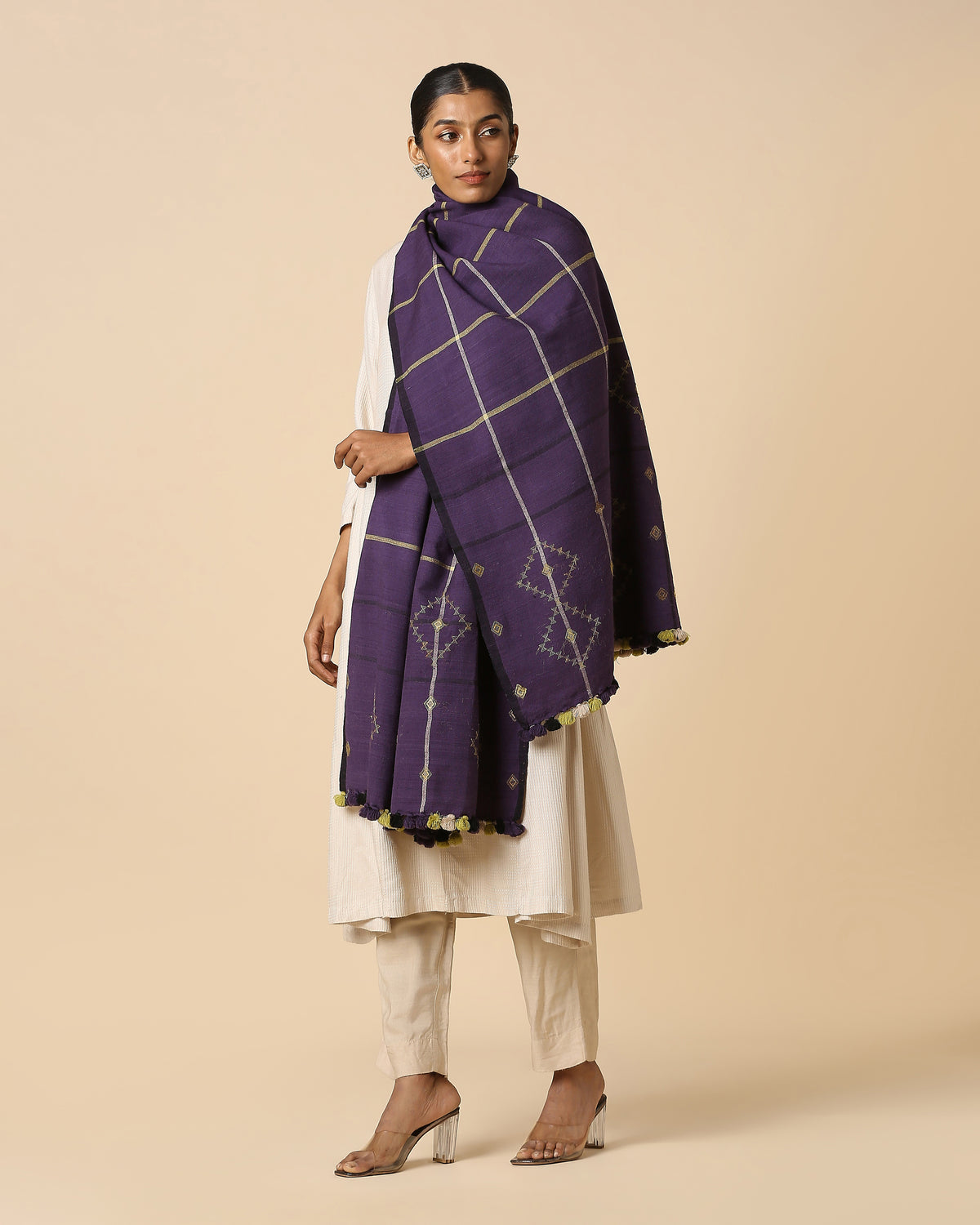 Marsi Bhujodi Extra Weft Wool Silk Shawl