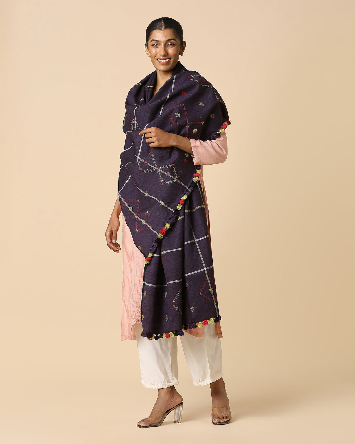 Marsi Bhujodi Extra Weft Wool Silk Shawl