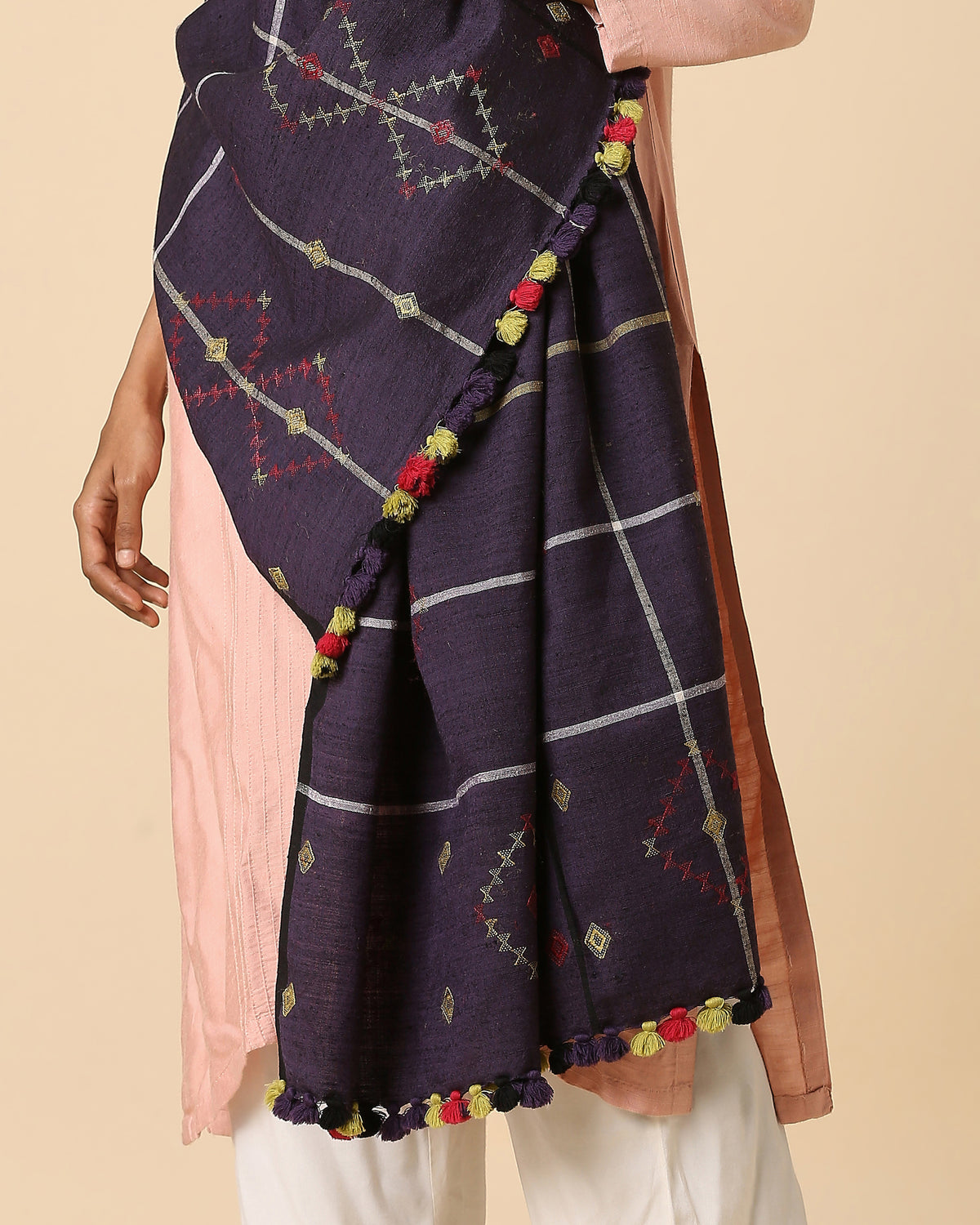 Marsi Bhujodi Extra Weft Wool Silk Shawl