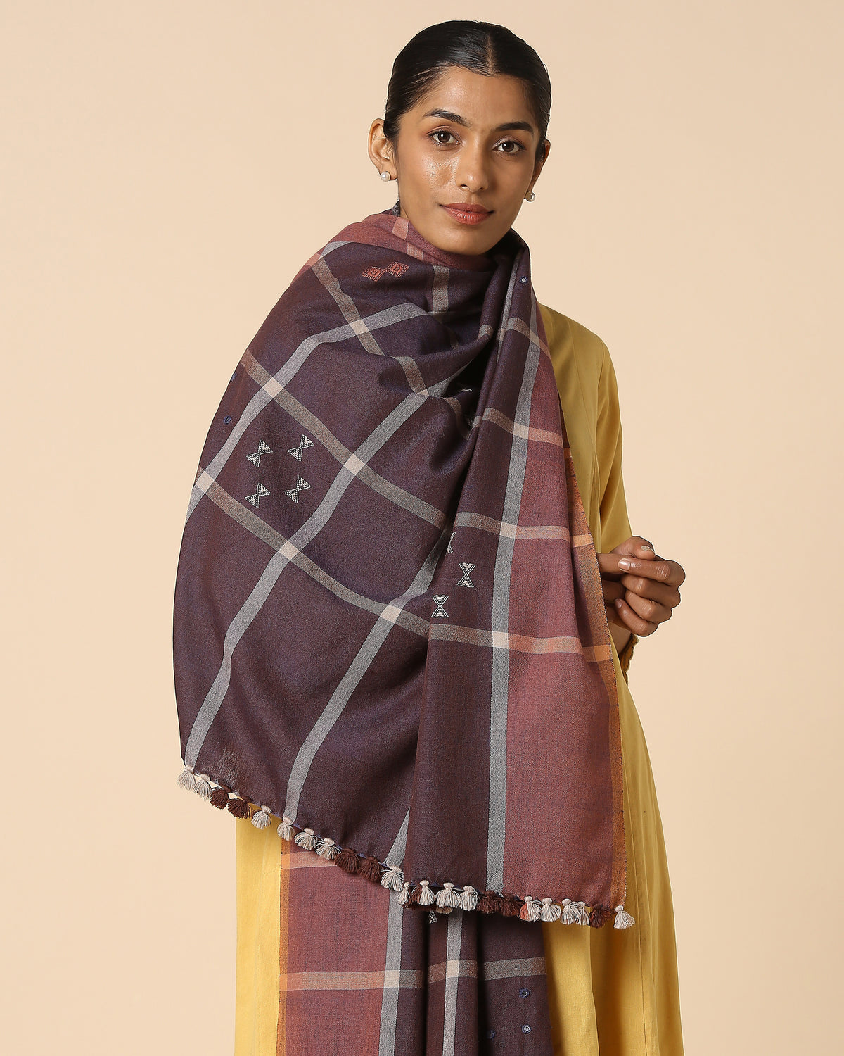 Parla Bhujodi Extra Weft Woolen Shawl