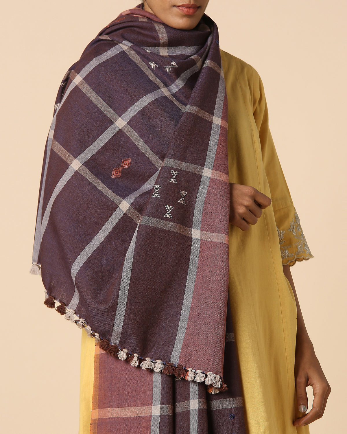 Parla Bhujodi Extra Weft Woolen Shawl