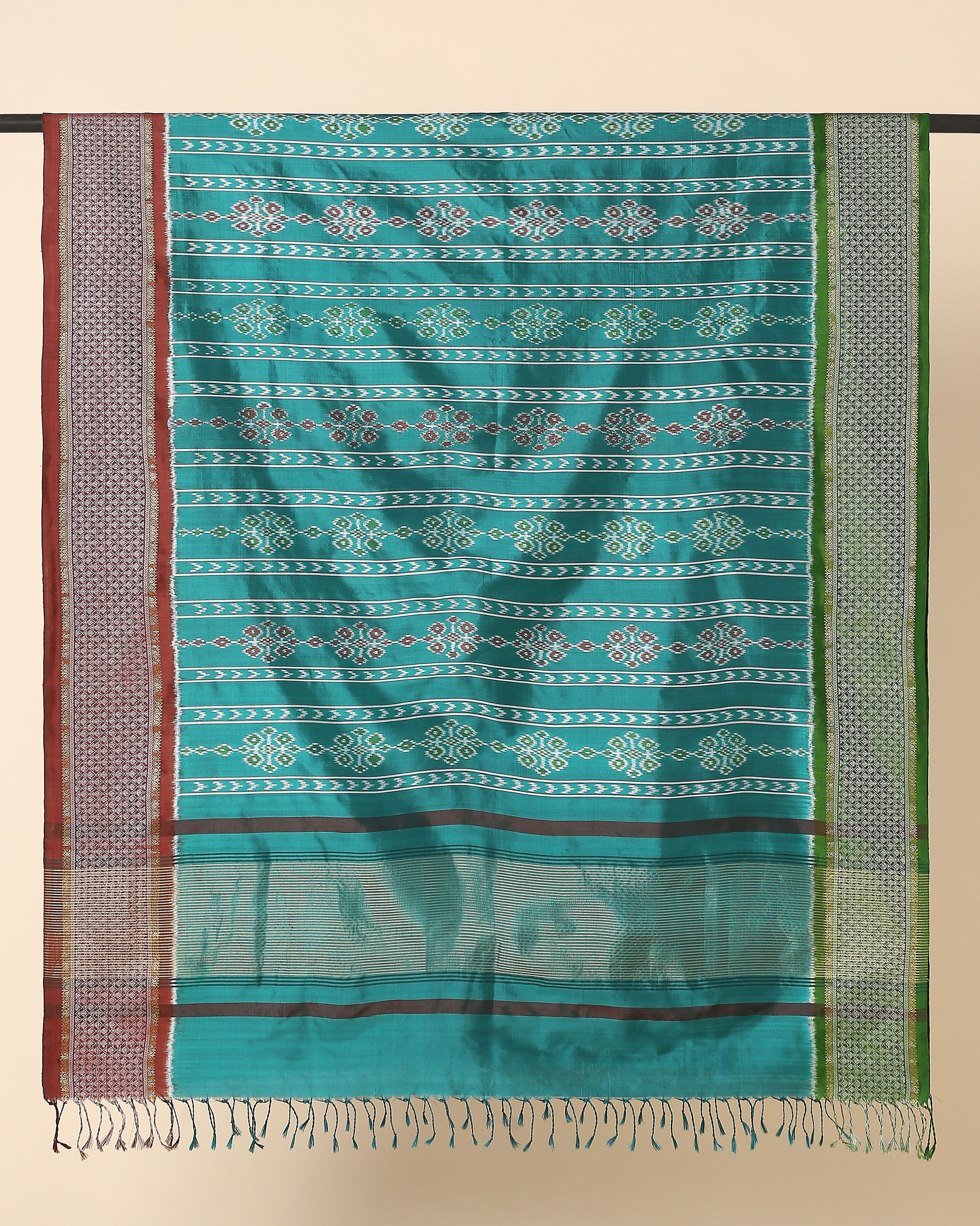 Alina Pochampally Weft Ikat Silk Dupatta