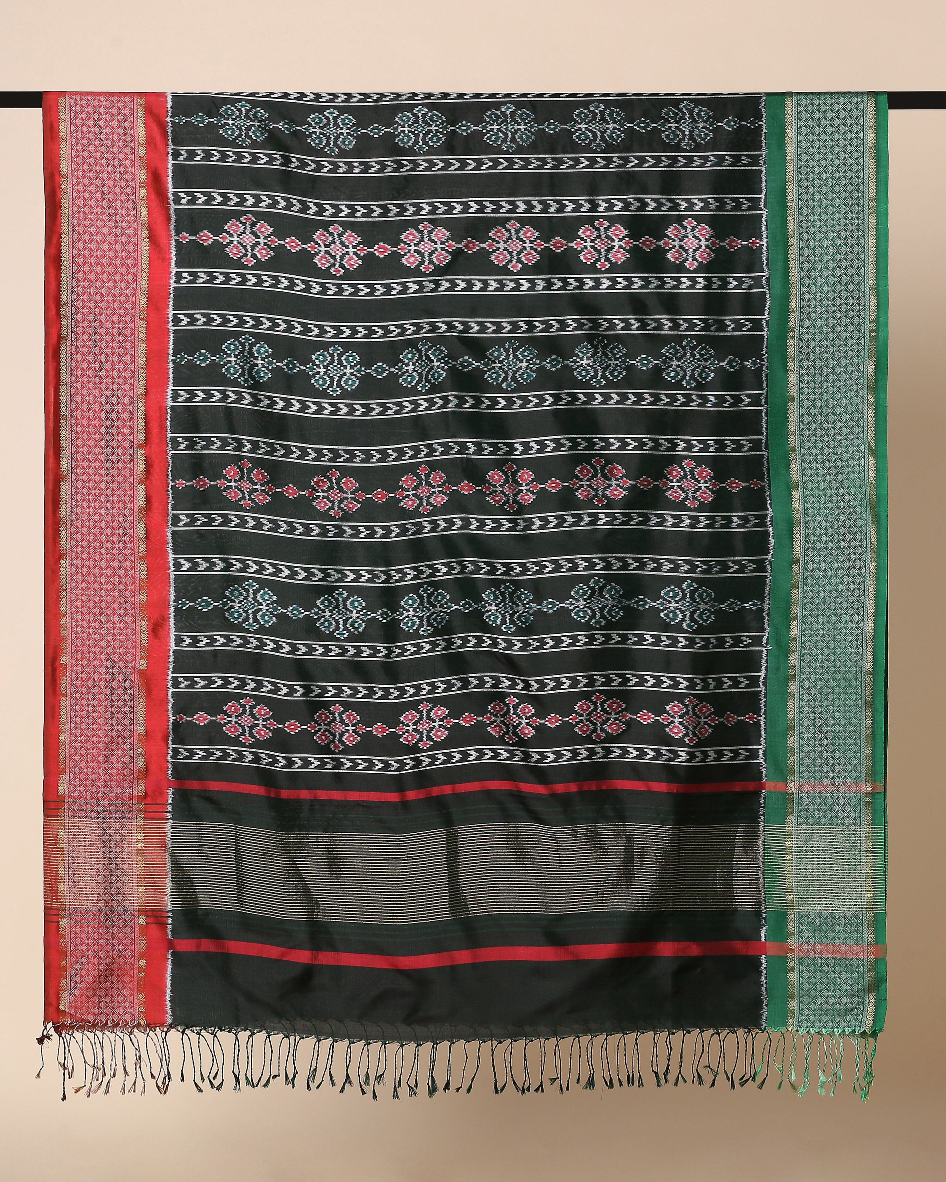 Alina Pochampally Weft Ikat Silk Dupatta