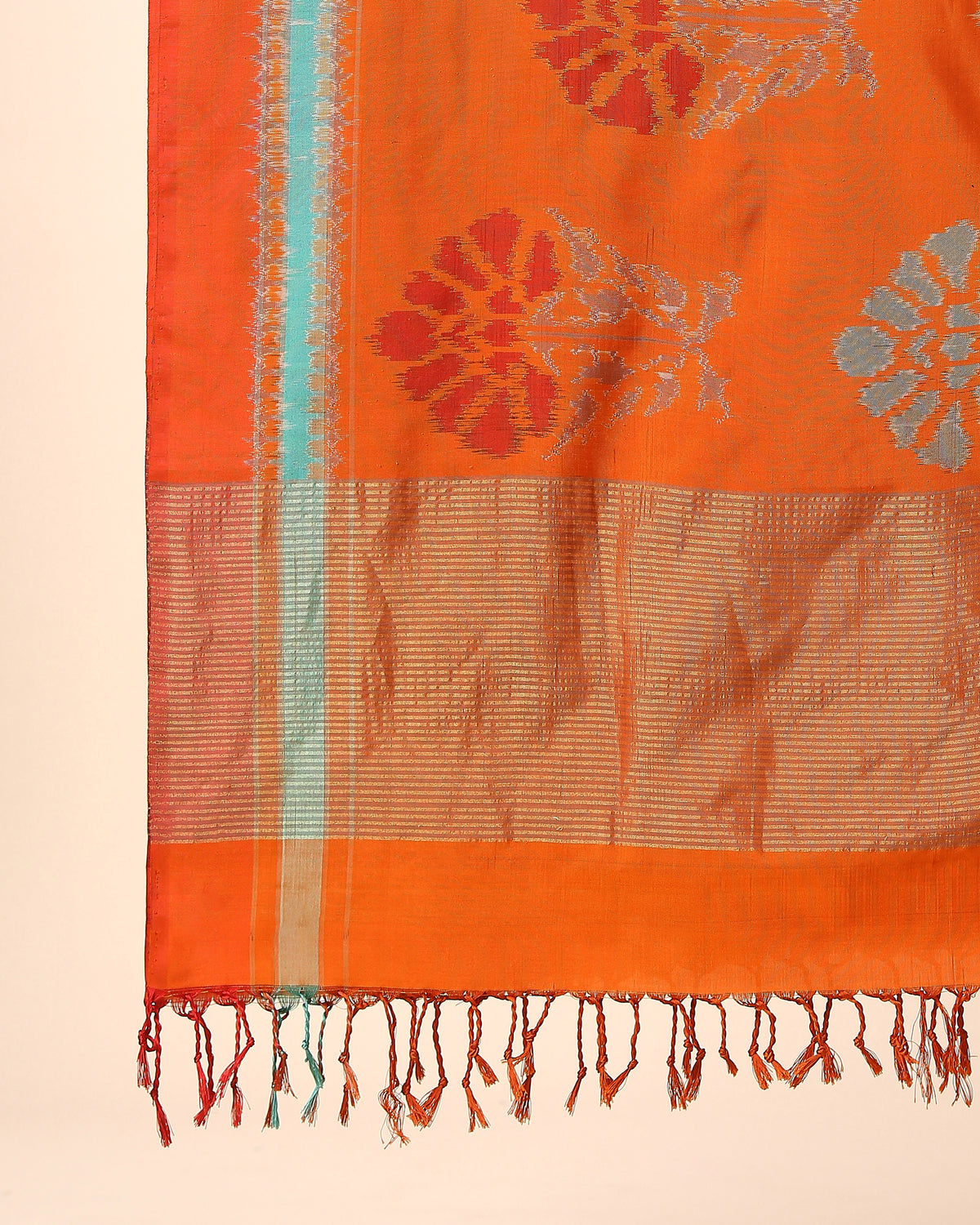 Alhan Pochampally Weft Ikat Silk Dupatta