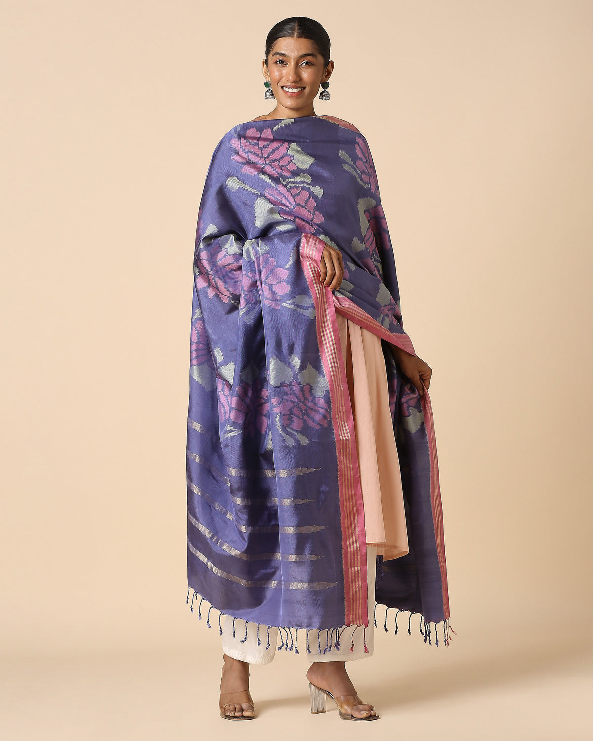 Sawsan Pochampally Weft Ikat Silk Dupatta