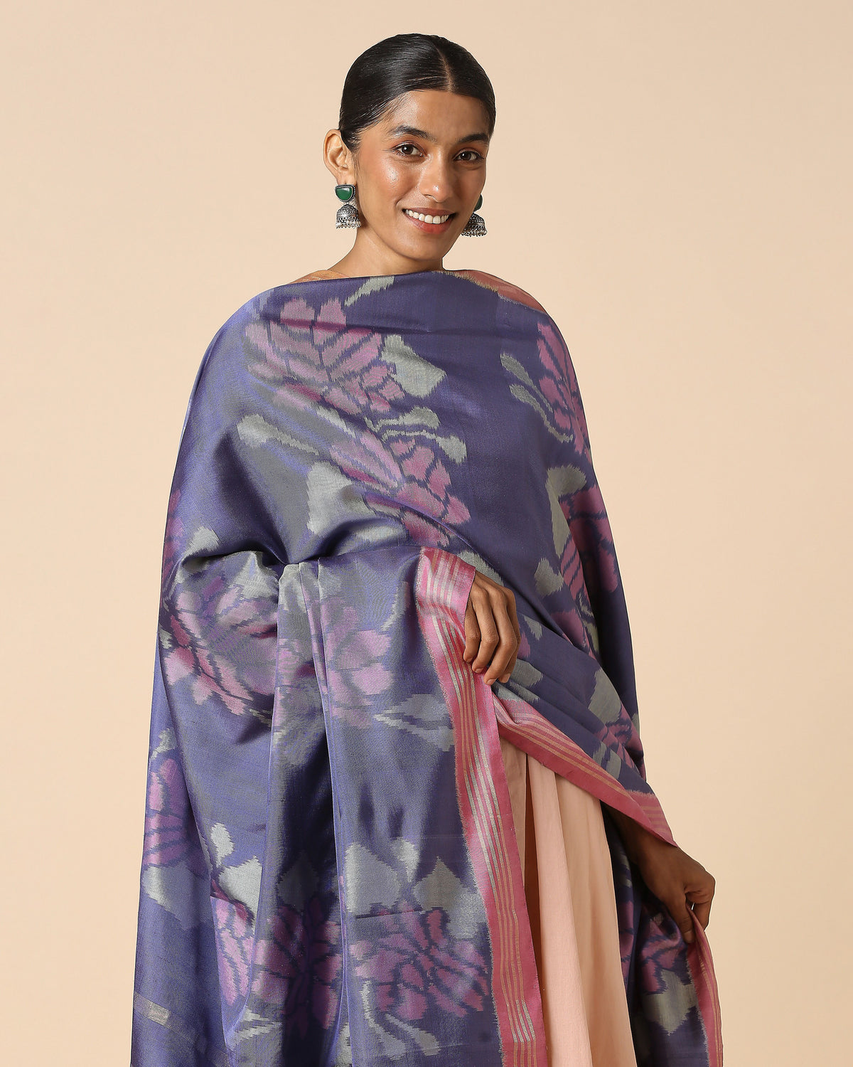 Sawsan Pochampally Weft Ikat Silk Dupatta