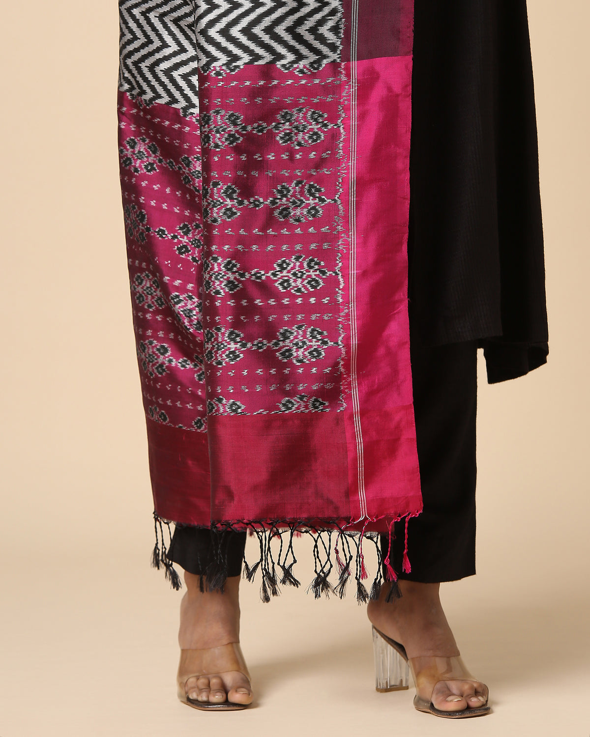 Rithika Pochampally Weft Ikat Silk Dupatta