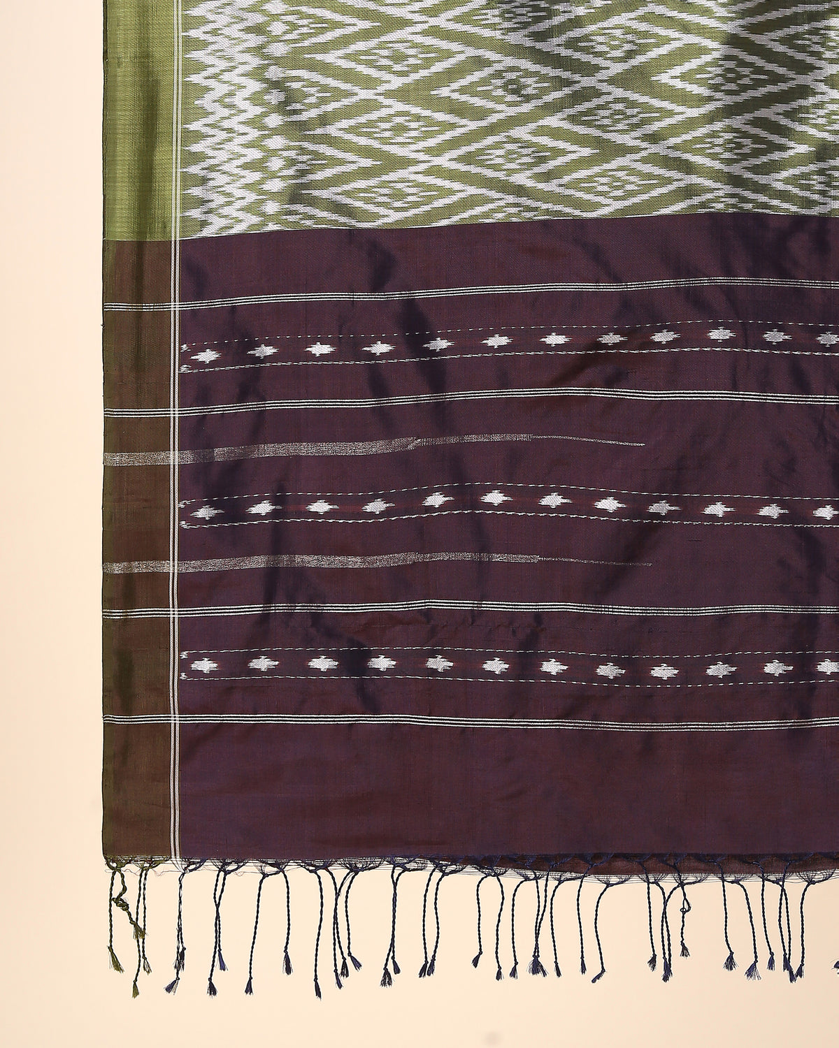 Navina Pochampally Weft Ikat Silk Dupatta