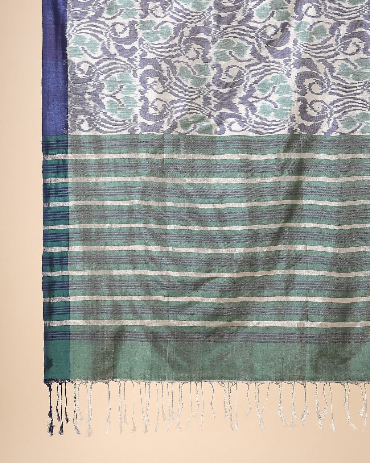 Bella Pochampally Weft Ikat Silk Dupatta