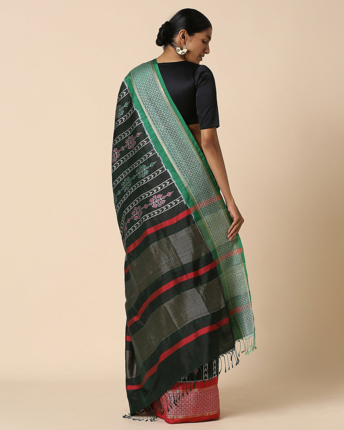 Alina Pochampally Weft Ikat Silk Saree
