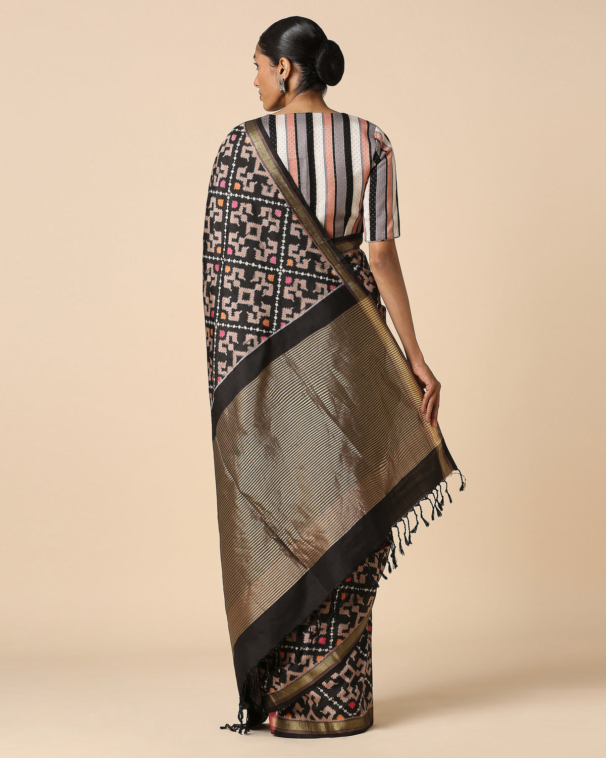 Vamina Pochampally Double Ikat Silk Saree