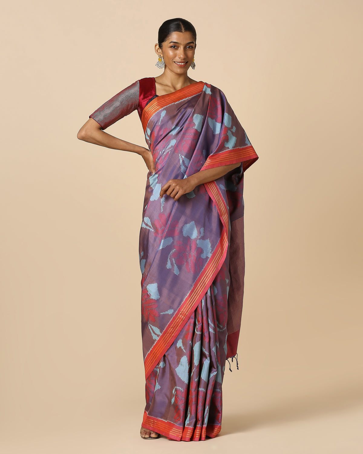 Sawsan Pochampally Weft Ikat Silk Saree