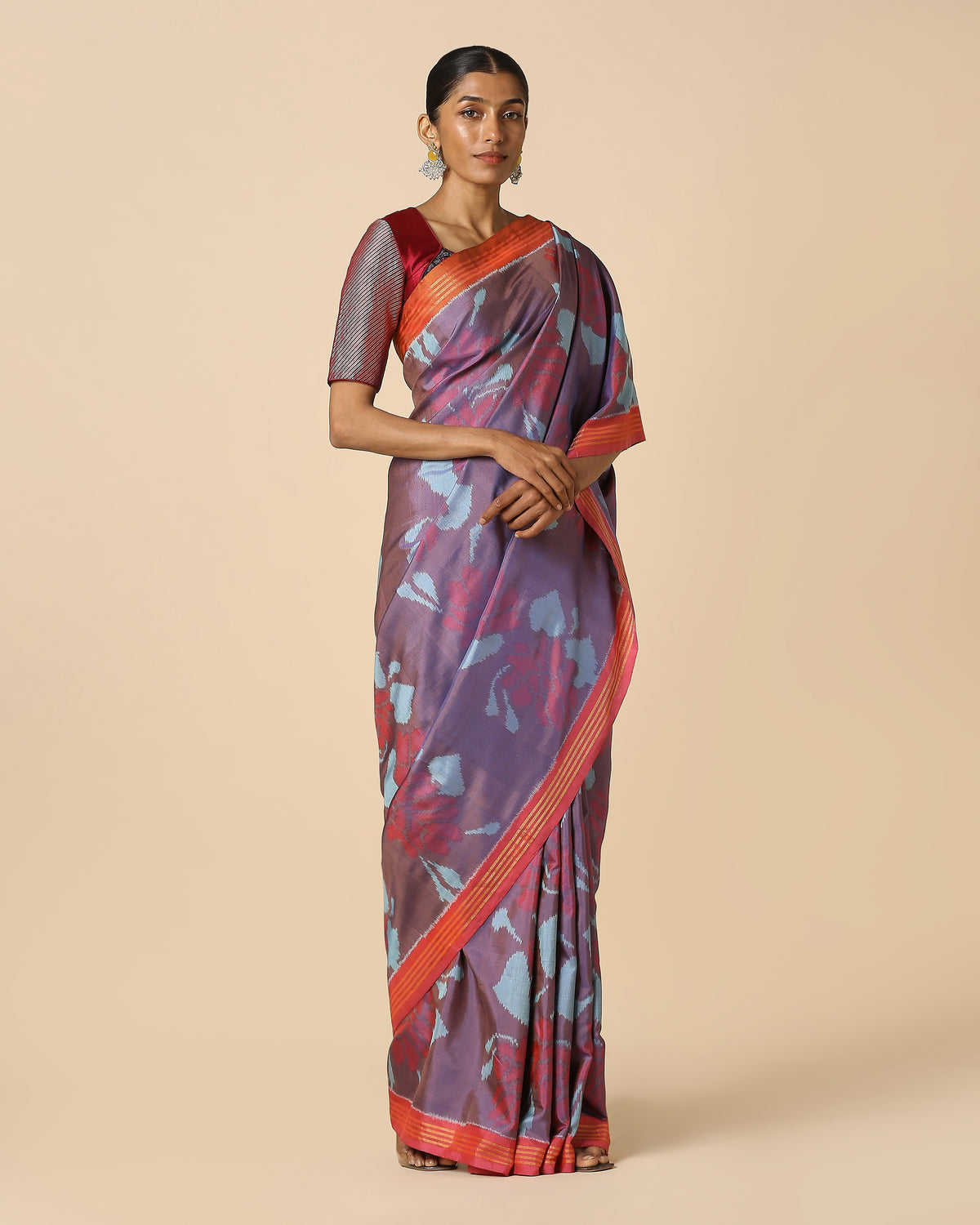Sawsan Pochampally Weft Ikat Silk Saree