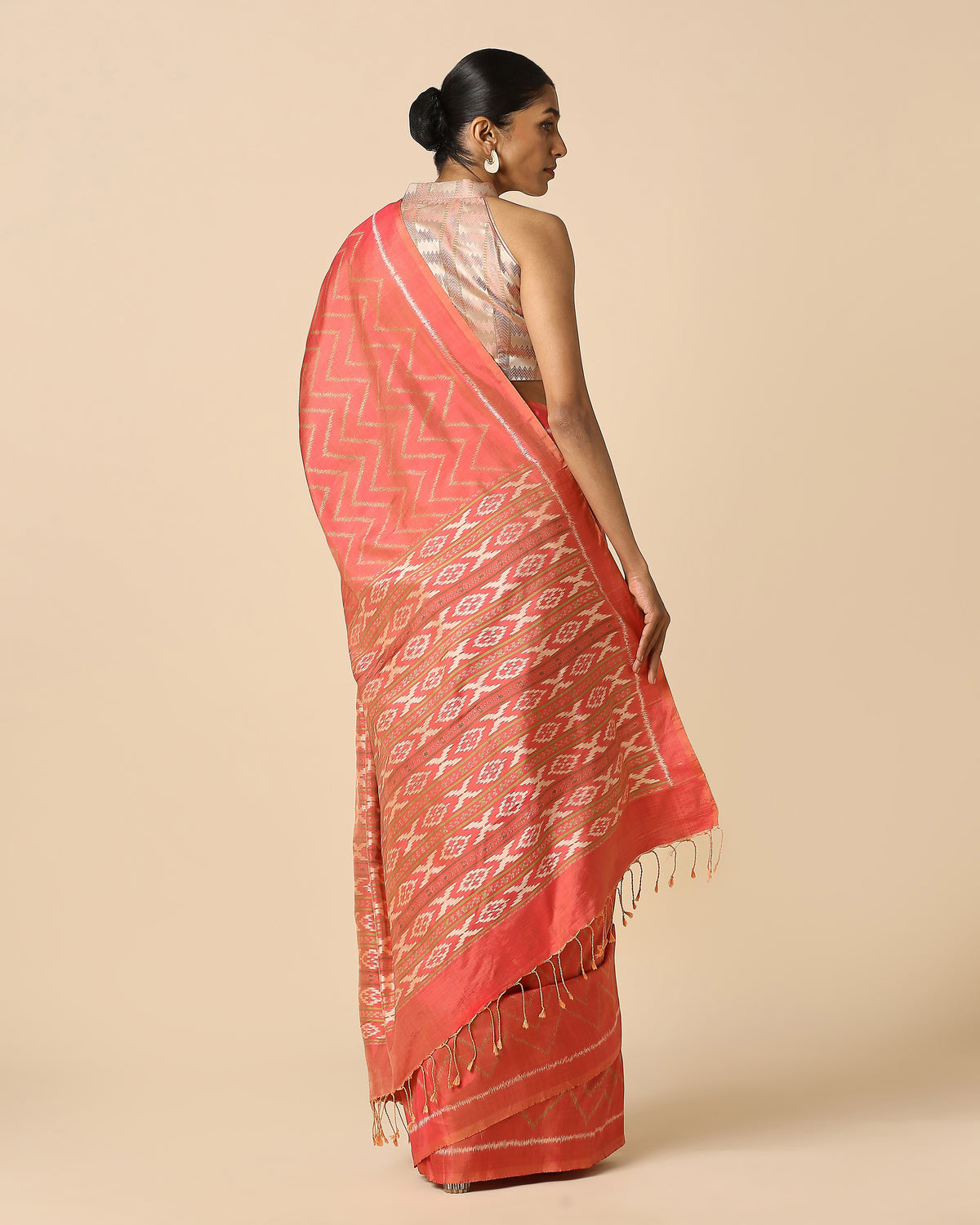 Palan Pochampally Weft Ikat Silk Saree