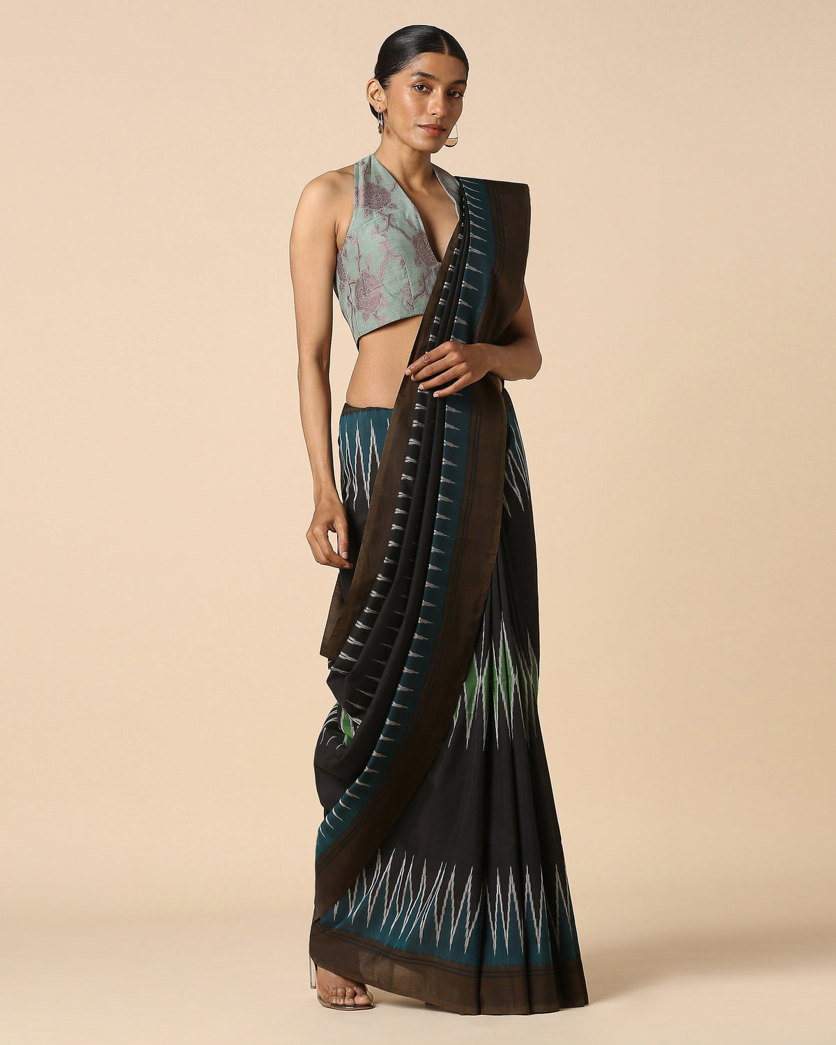 Sharati Pochampally Weft Ikat Cotton Saree