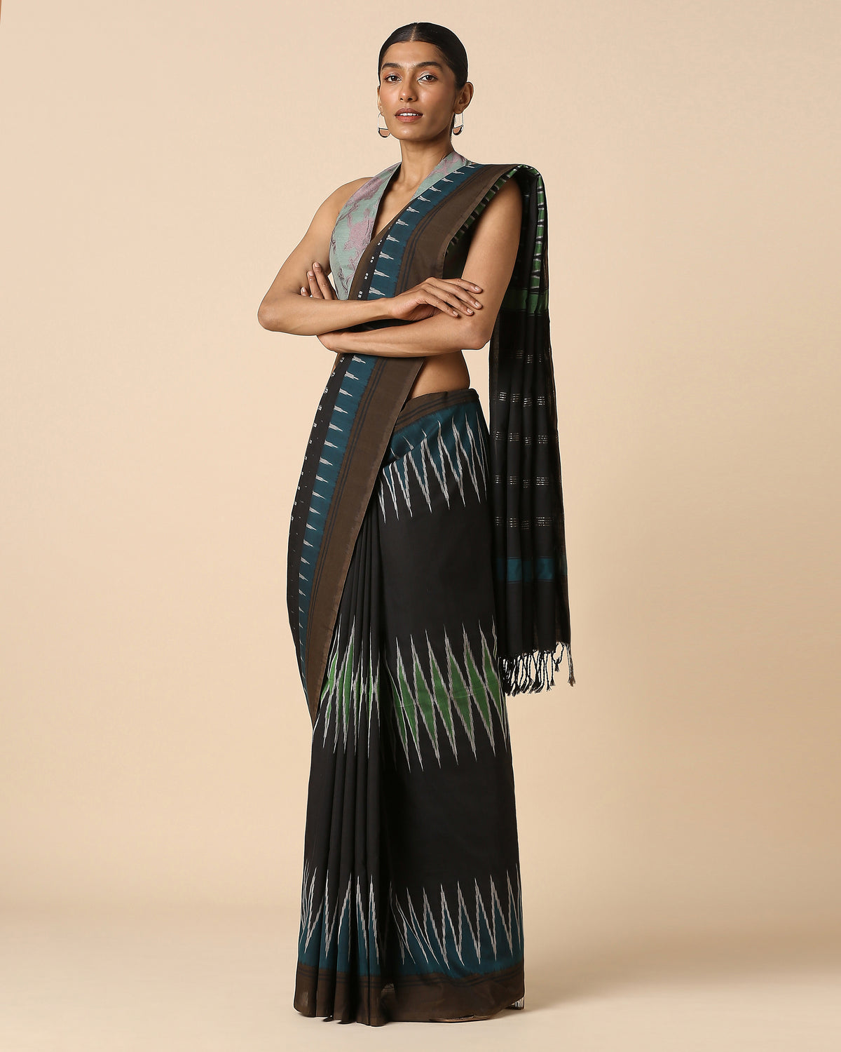 Sharati Pochampally Weft Ikat Cotton Saree