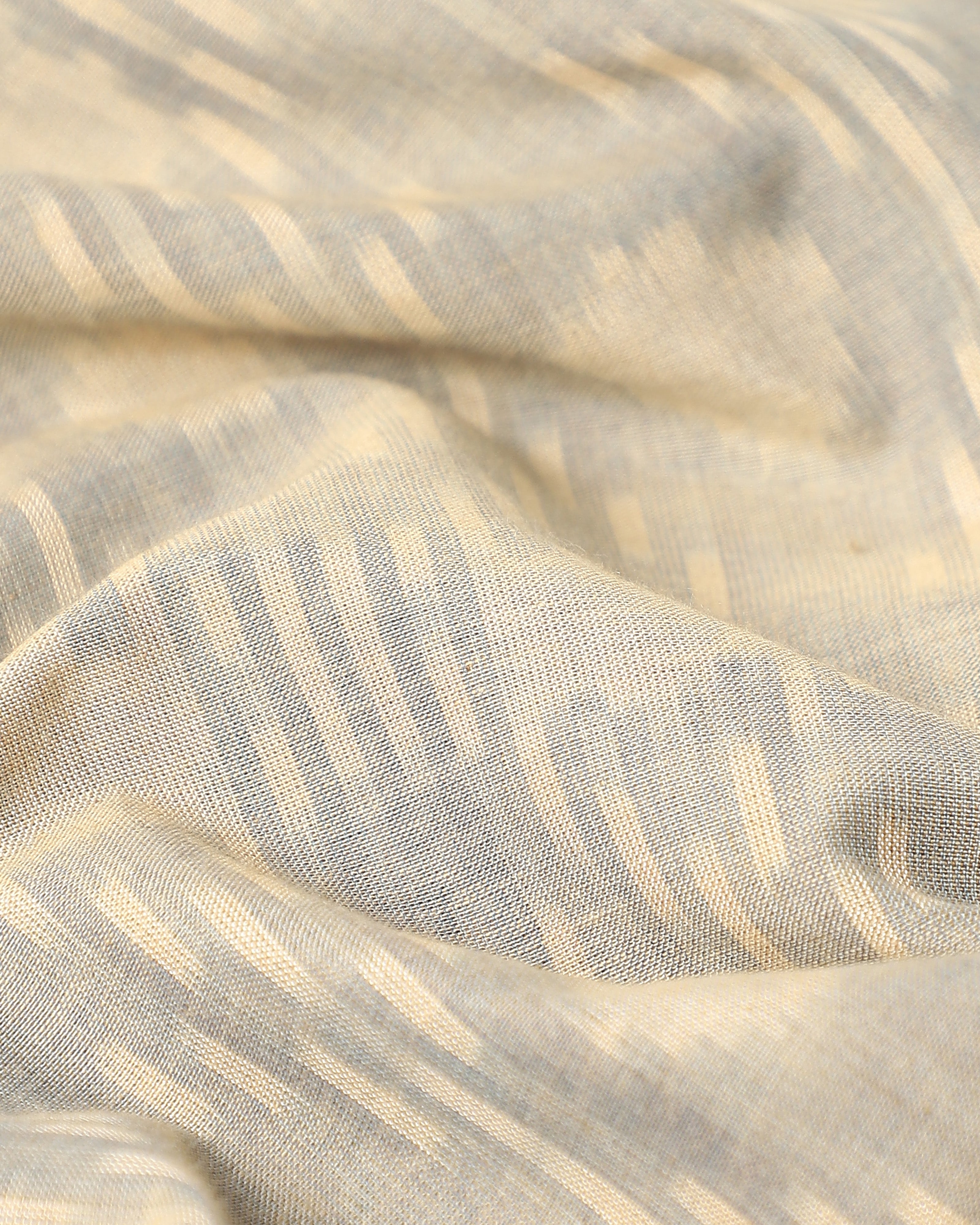 Uktha Pochampally Warp Ikat Brown Cotton Saree