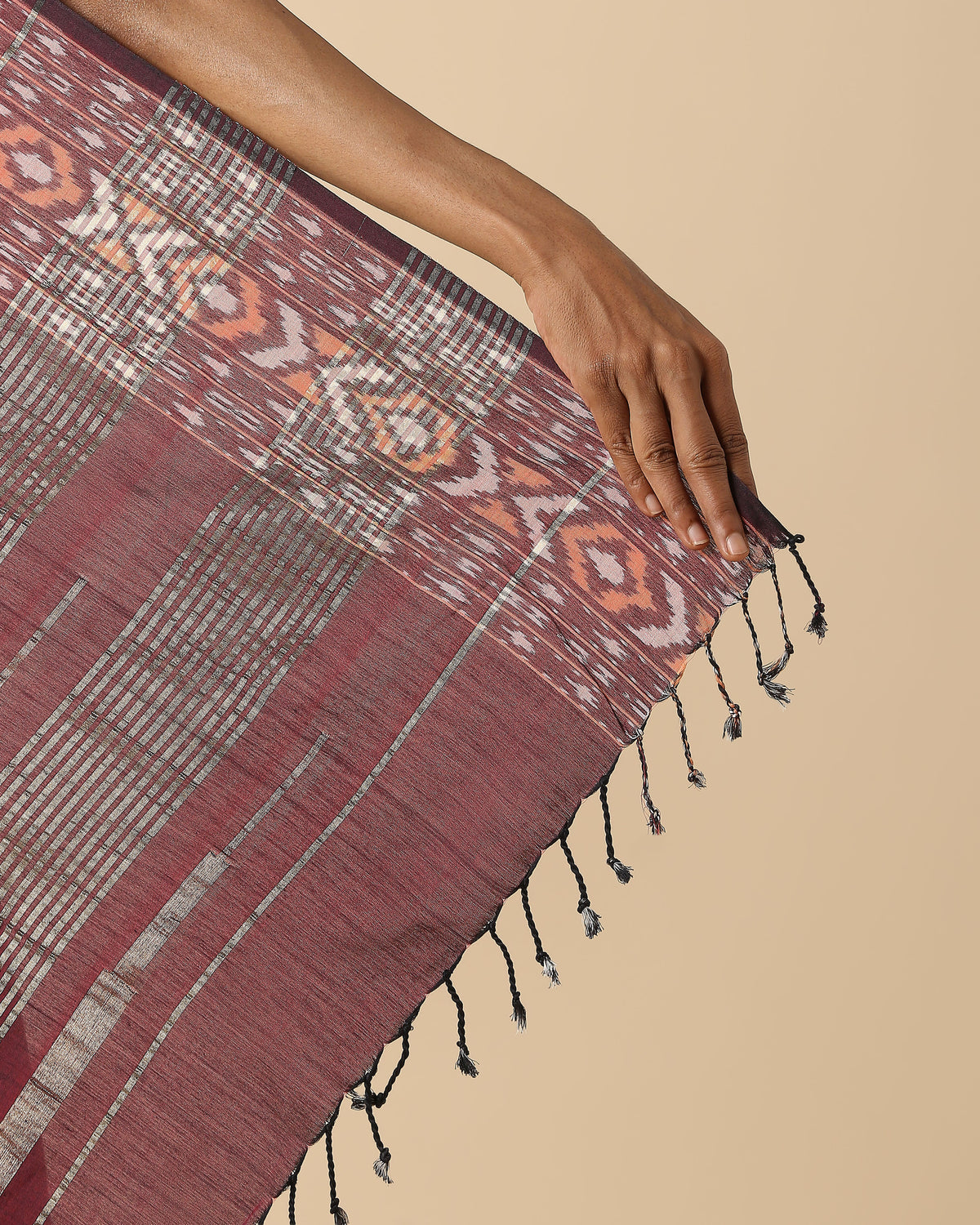Kanjana Pochampally Warp Ikat Cotton Saree