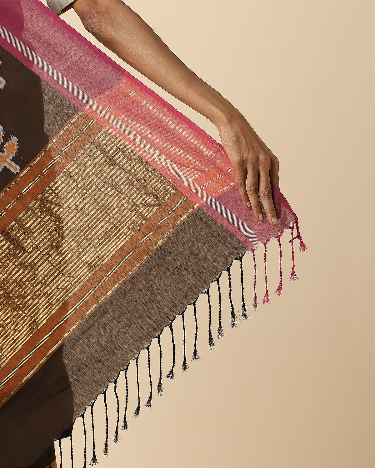 Kapi Pochampally Warp Ikat Cotton Saree