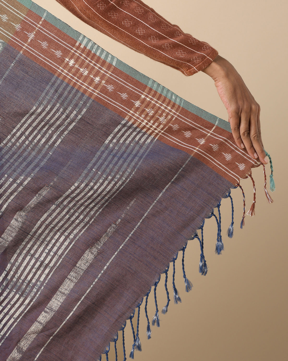 Kavyata Pochampally Warp Ikat Cotton Saree