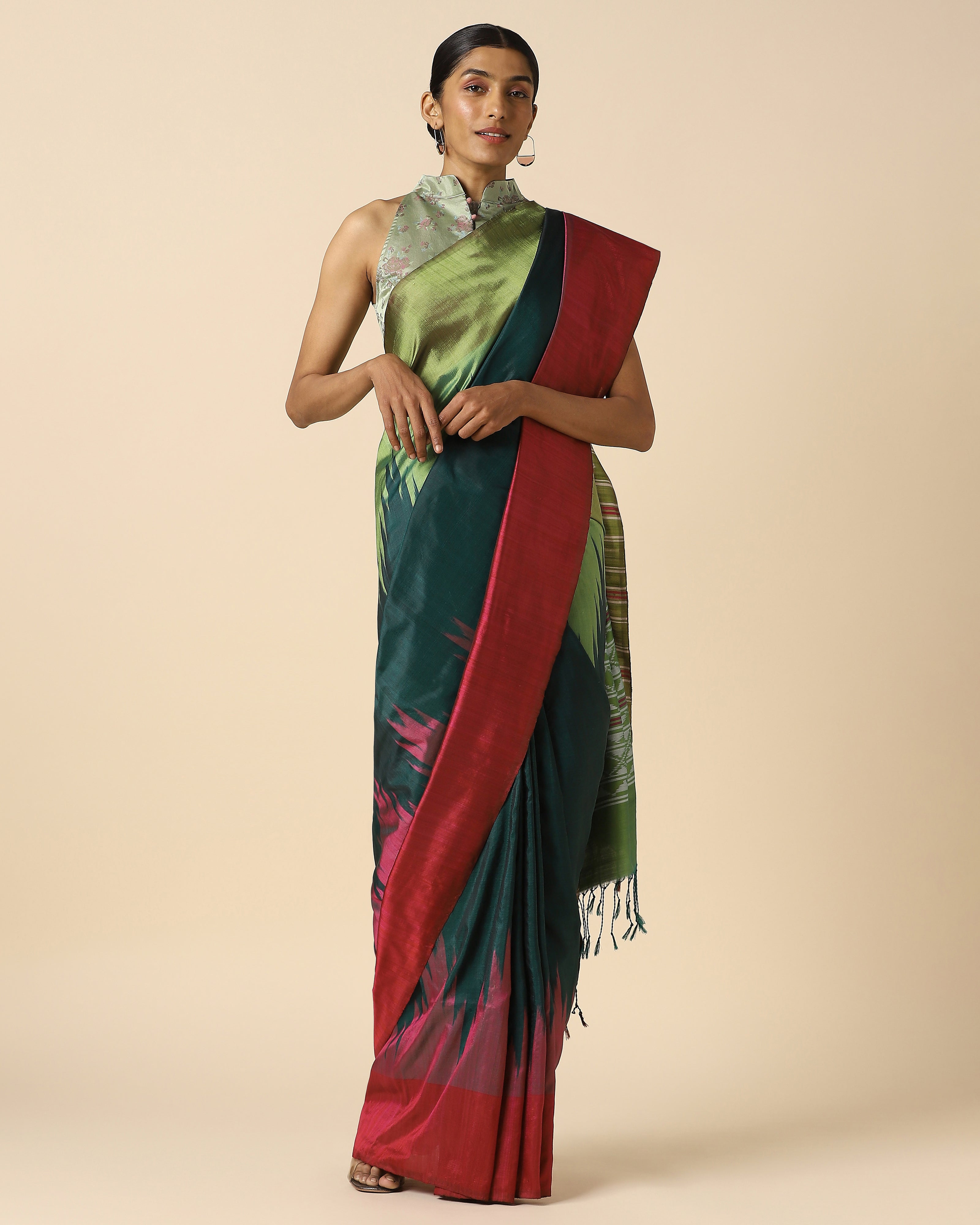 Giria Pochampally Weft Ikat Silk Saree
