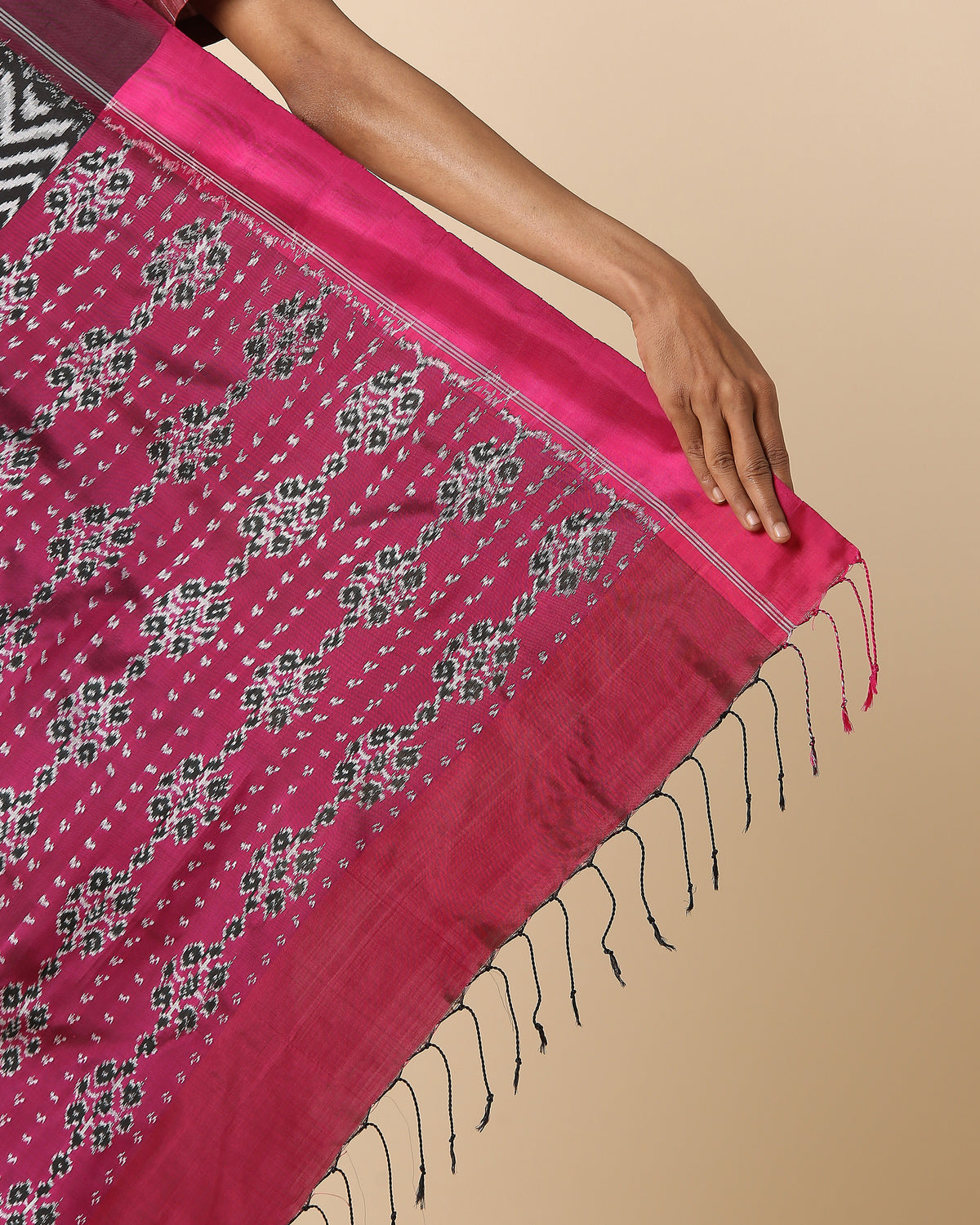 Rithika Pochampally Weft Ikat Silk Saree