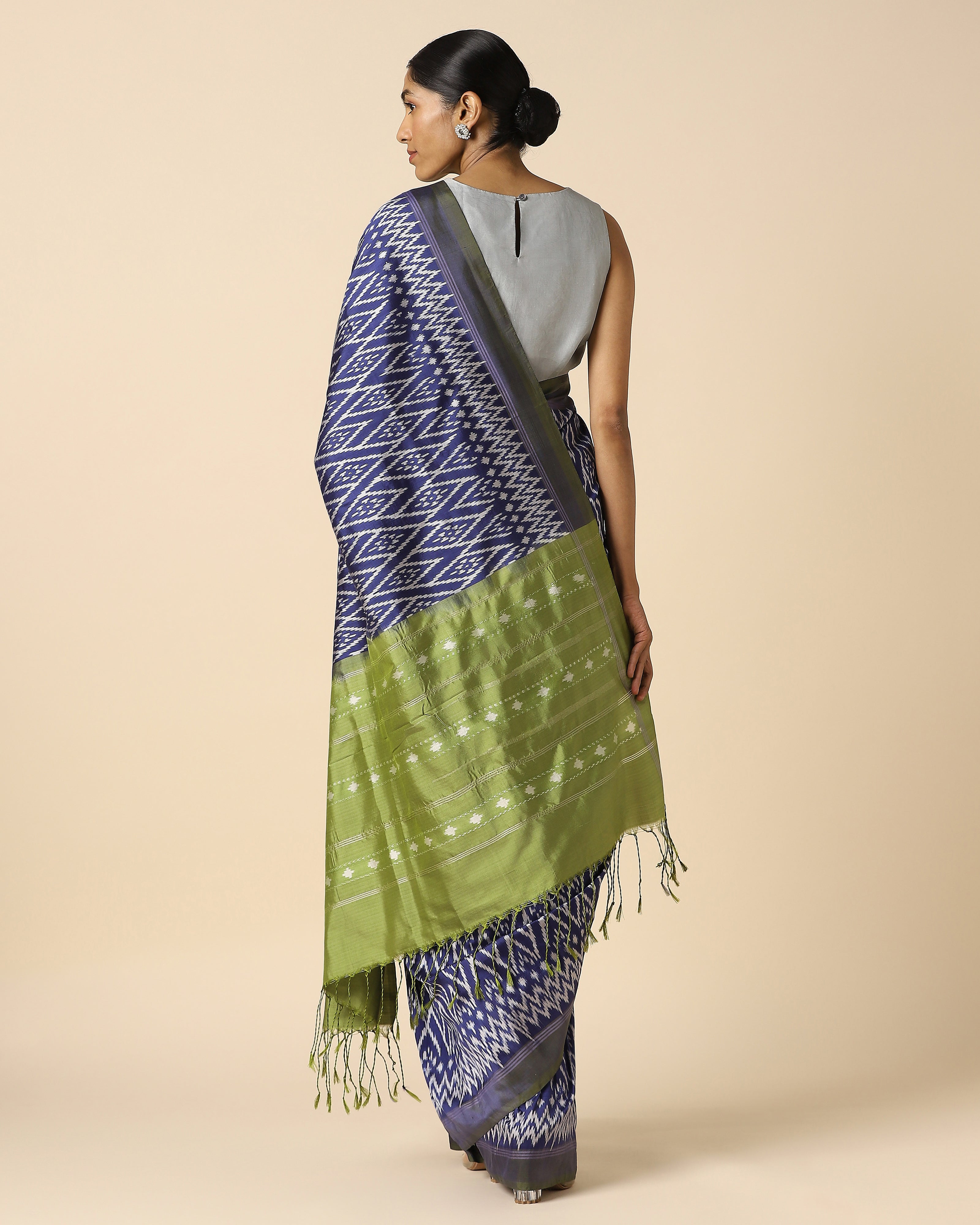 Navina Pochampally Weft Ikat Silk Saree