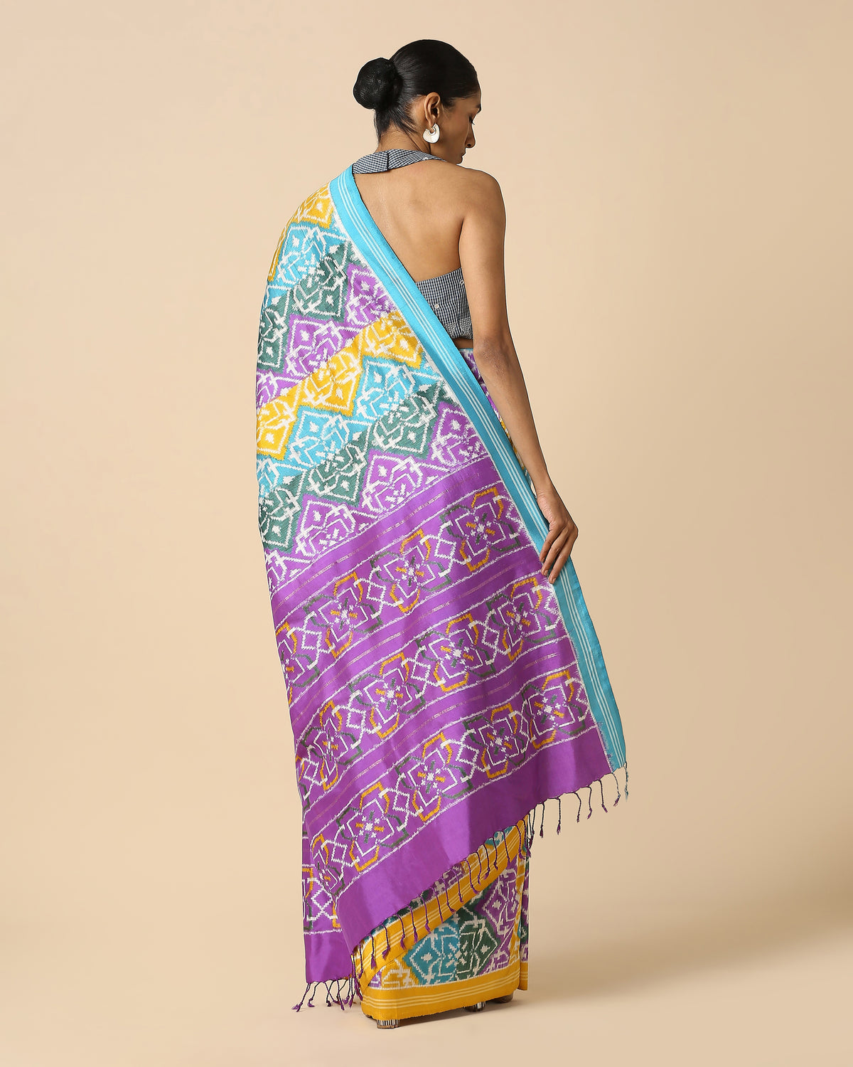 Shani Pochampally Double Ikat Silk Saree