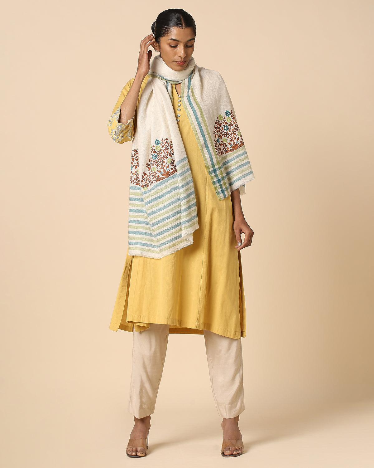 Marlin Kashmir Sozni Embroidery Pashmina Shawl