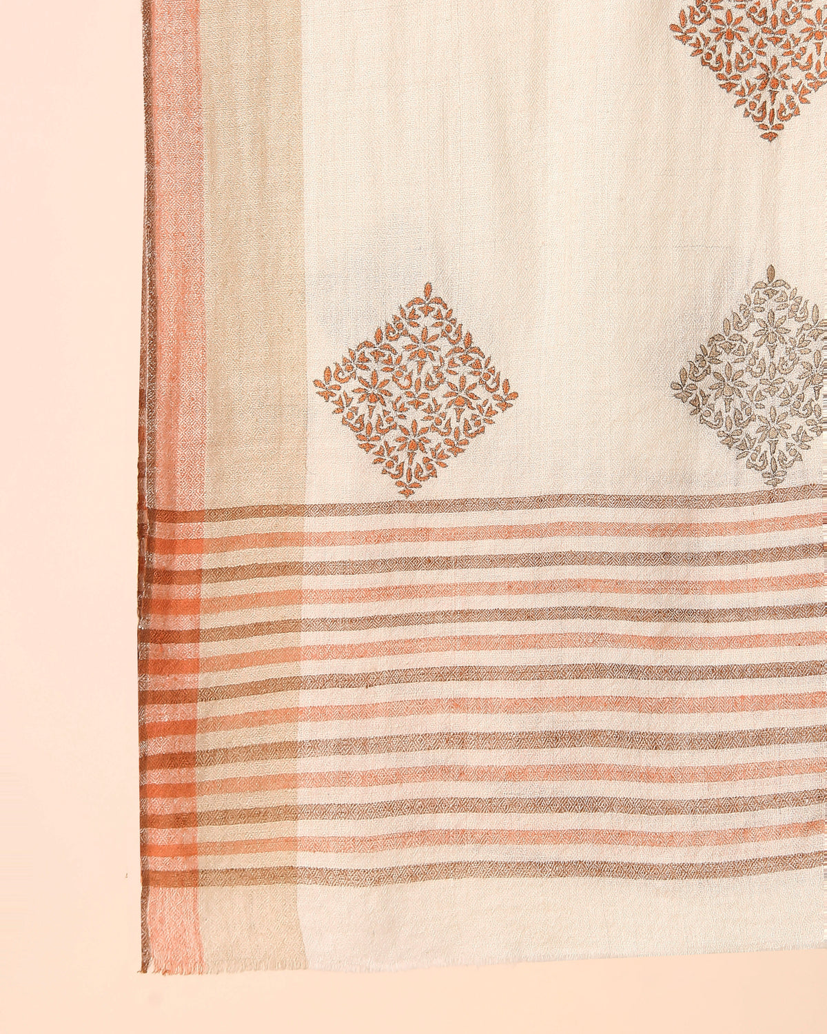 Fiyan Kashmir Sozni Embroidery Pashmina Stole