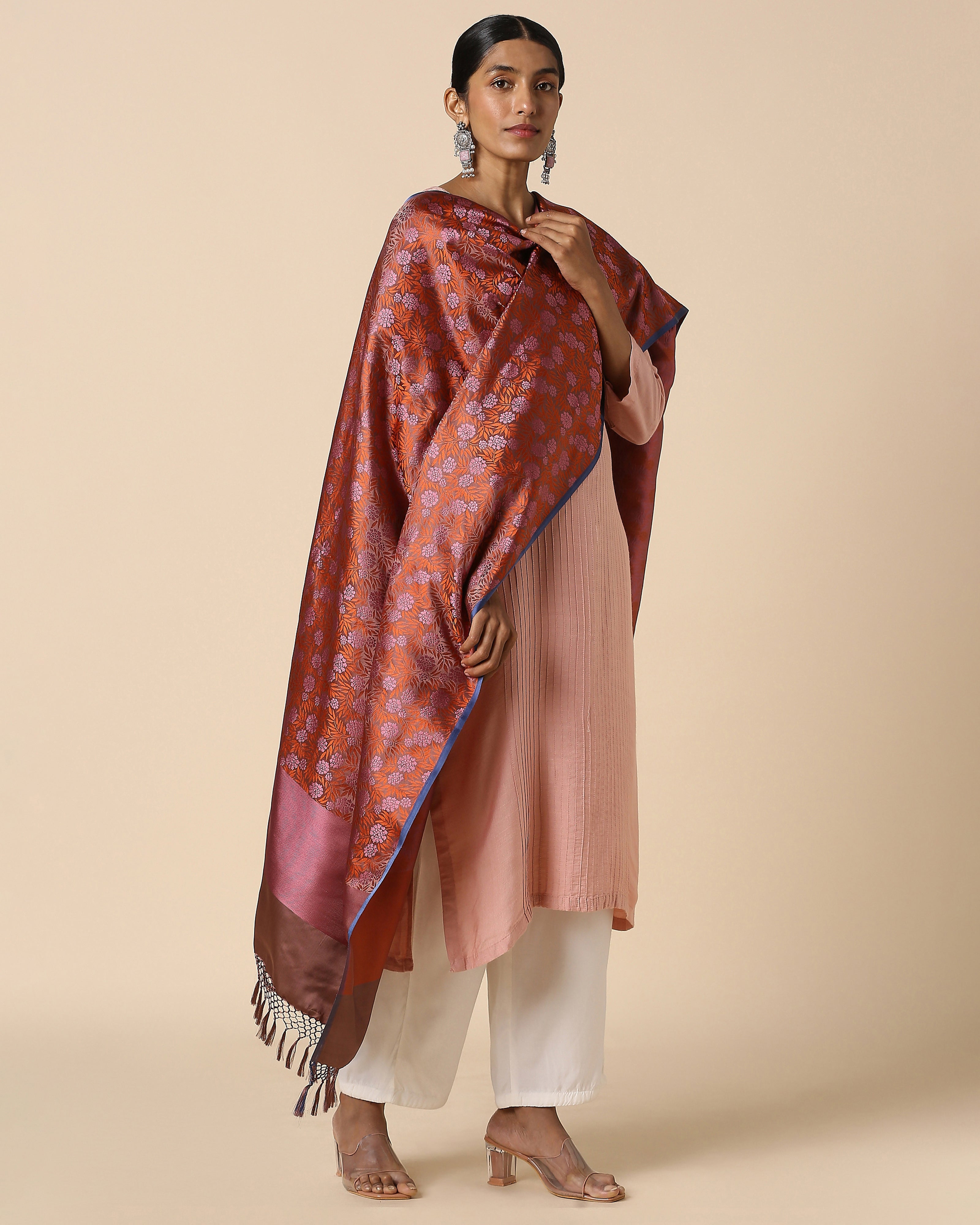 Bushra Banarasi Tanchoi Silk Dupatta