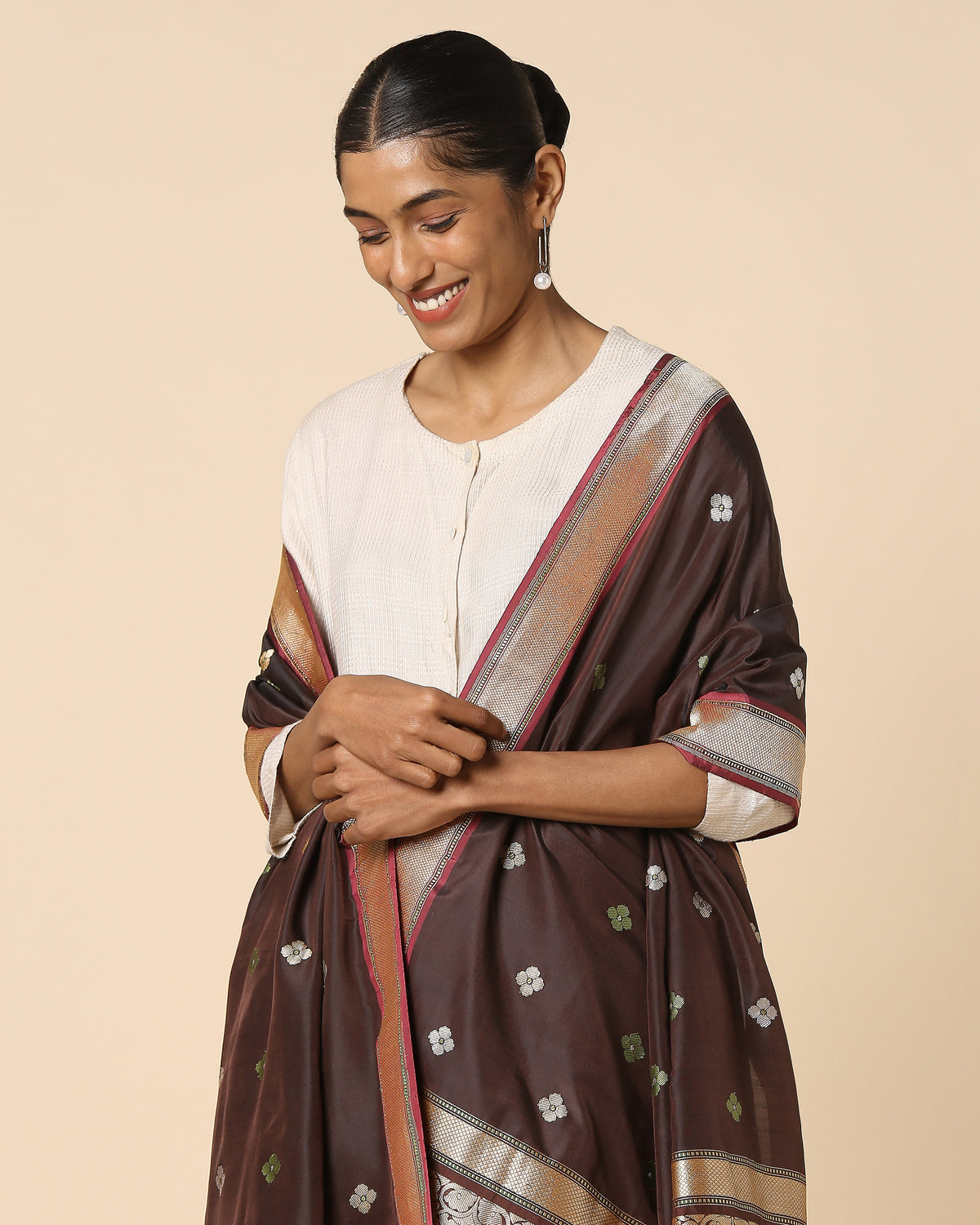 Anikha Banarasi Kadwa Silk Dupatta