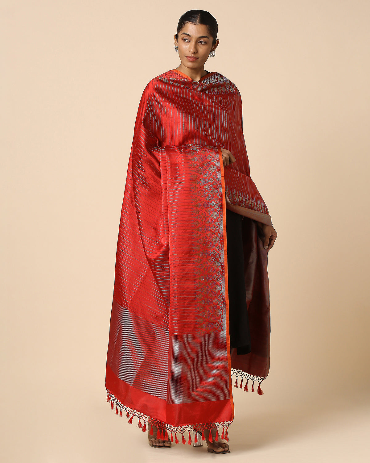 Nalin Banarasi Tanchoi Silk Dupatta