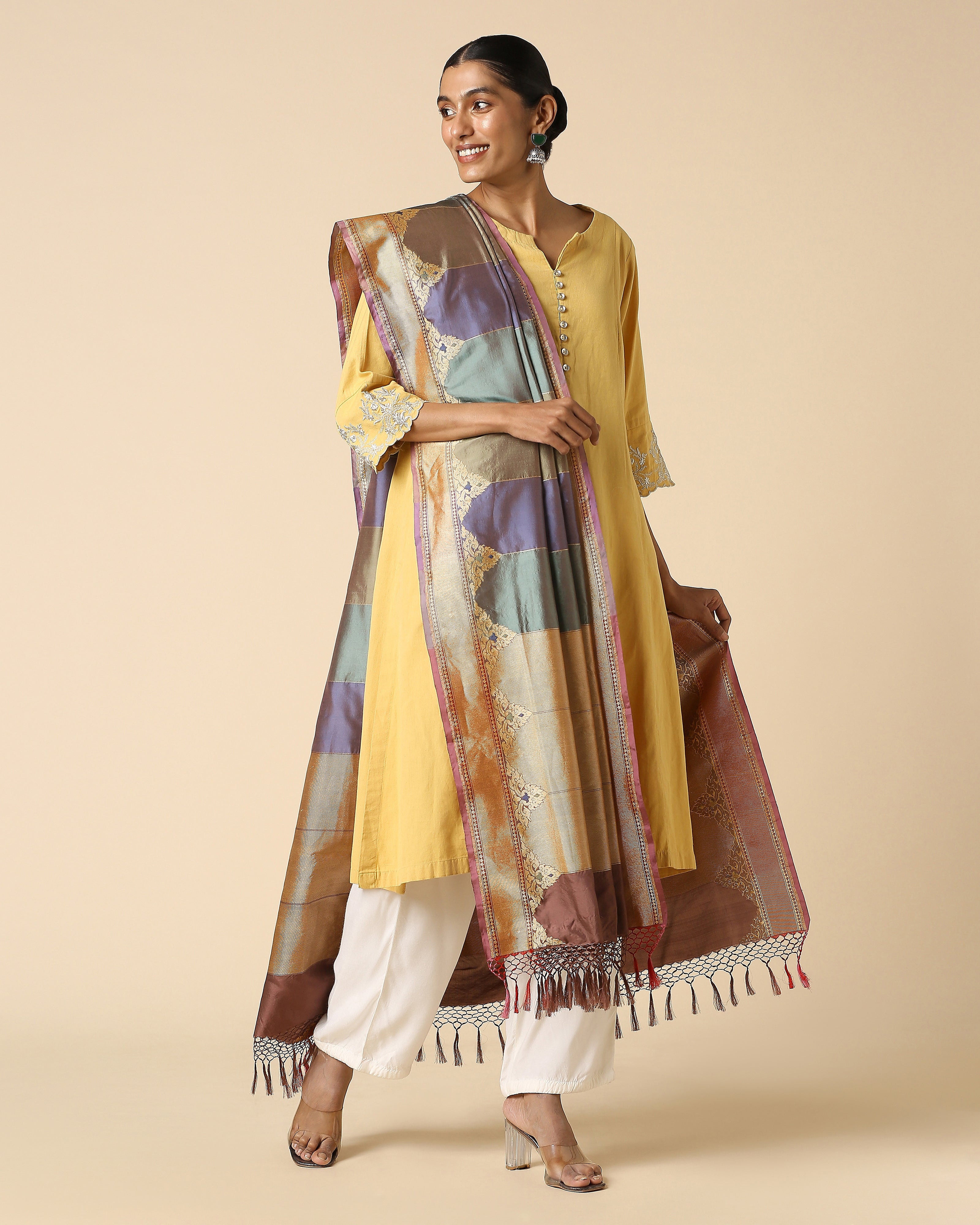 Darina Banarasi Kadwa Silk Dupatta