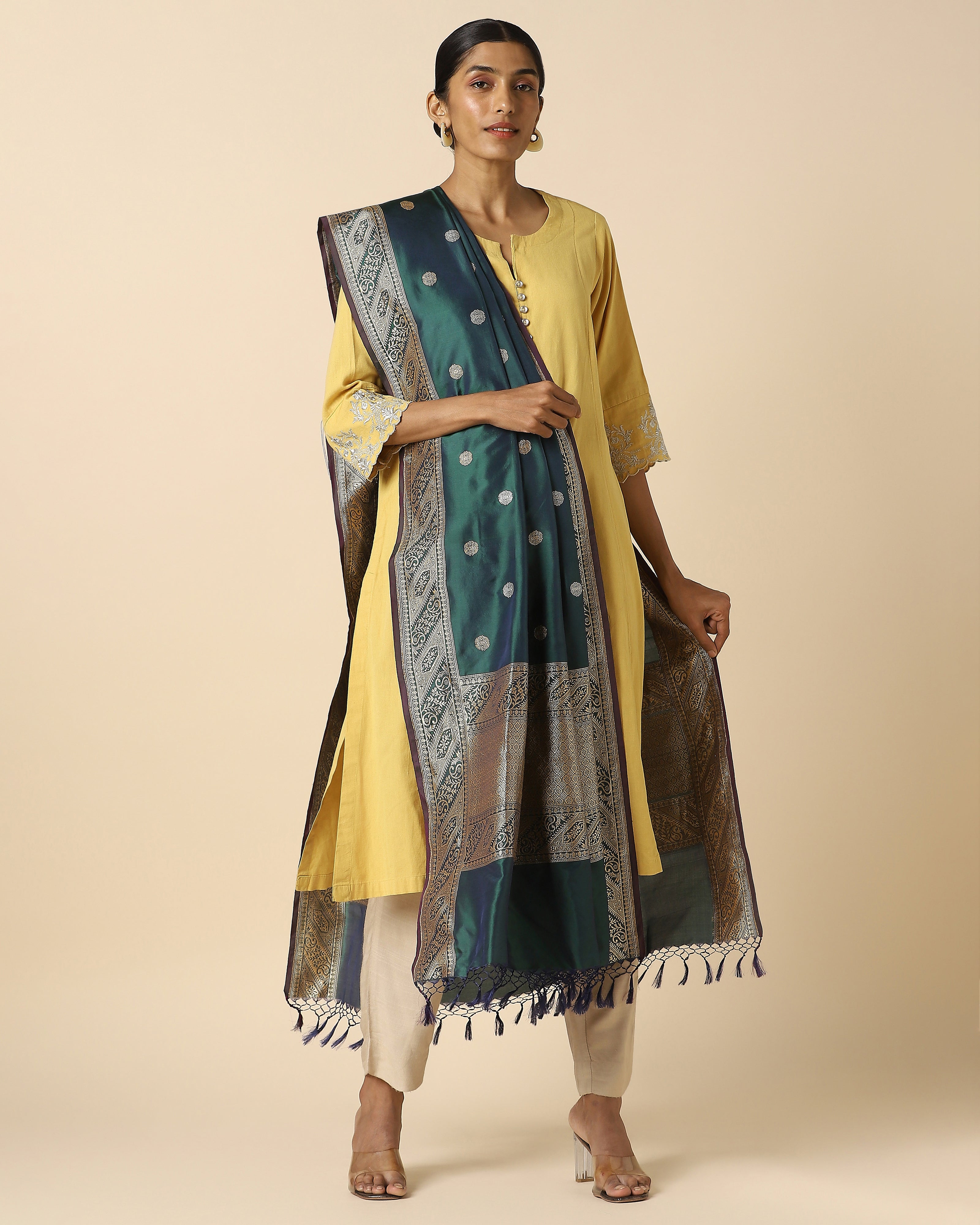 Ratnabala Banarasi Kadwa Silk Dupatta