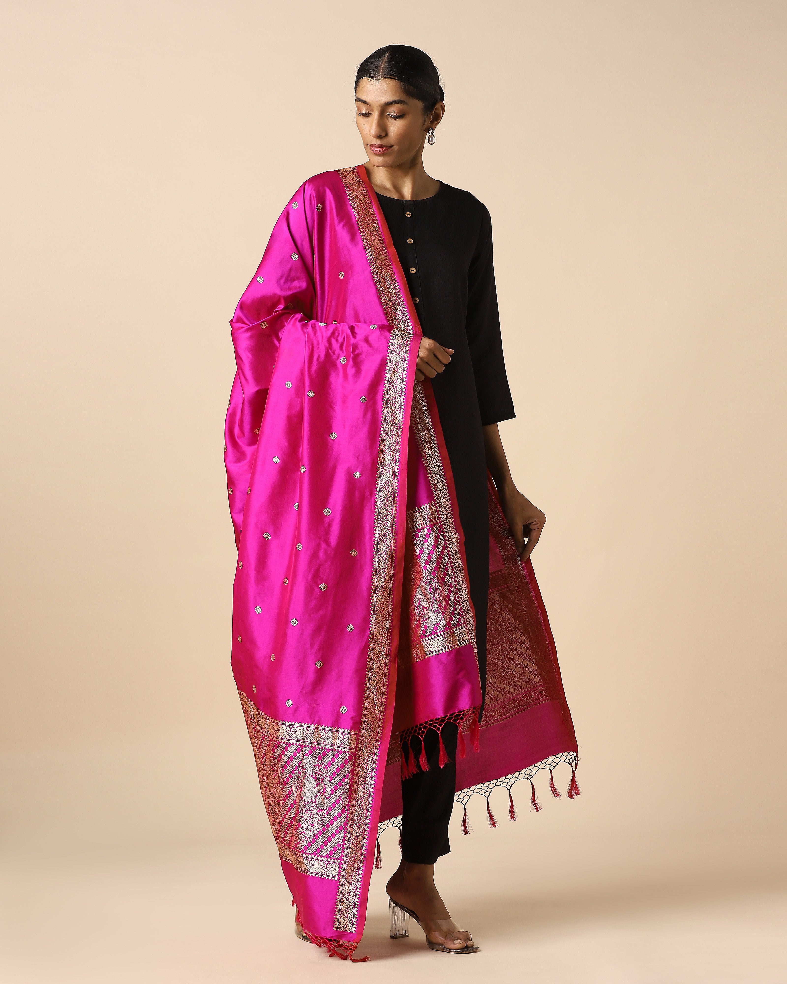Mrinalini Banarasi Kadwa Cotton Dupatta